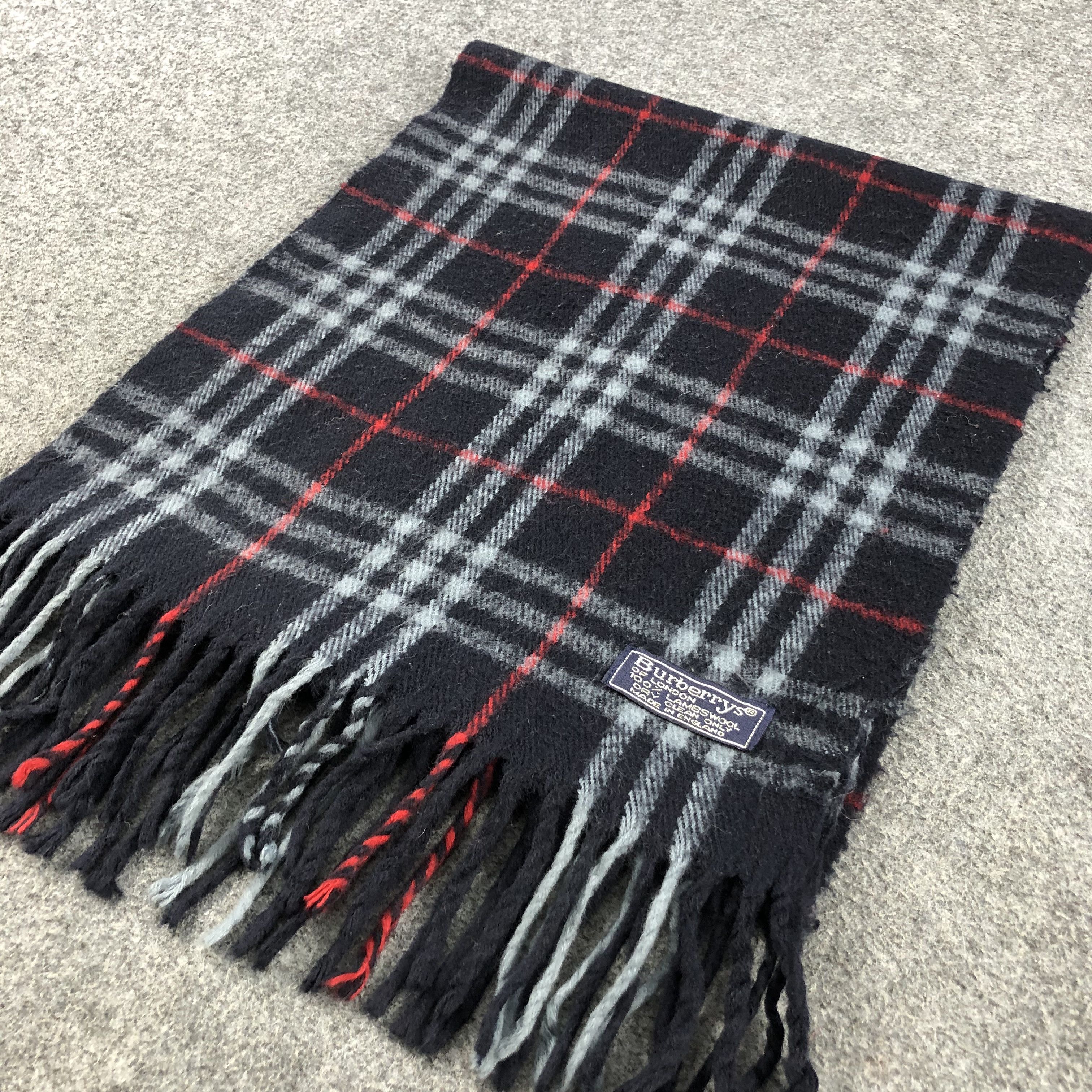 Burberry Burberrys Nova Check Wool Scarf Muffler V626 Size ONE SIZE - 3 Thumbnail