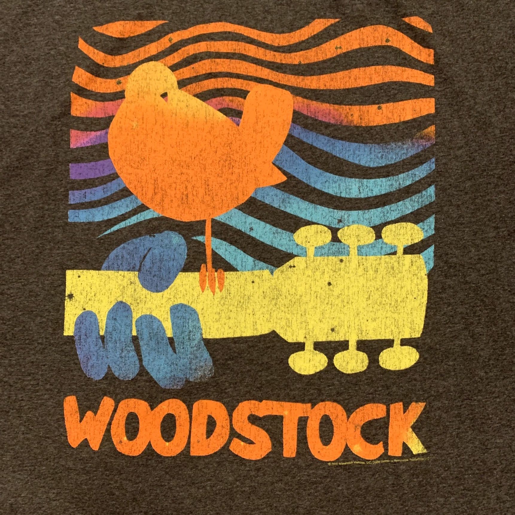 Vintage Woodstock 3 Days Of Peace & Music T-Shirt Dark Gray Large Mens Size US L / EU 52-54 / 3 - 2 Thumbnail