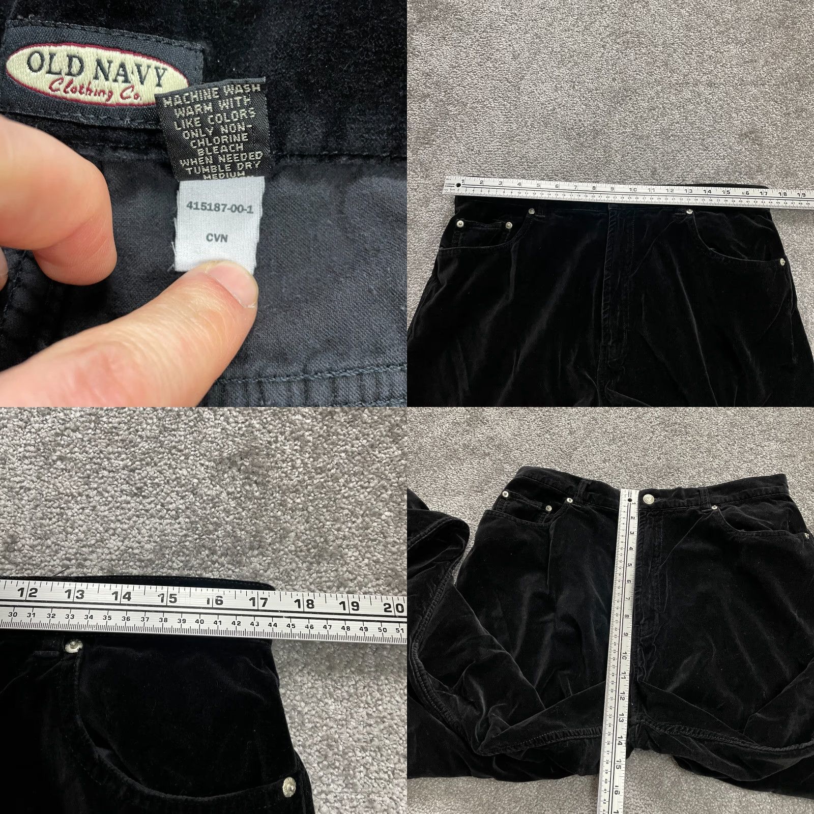 Old Navy Old Navy Pants Women 16 Velvet High Rise Straight Leg Black Solid 28.5 Inseam Adult 16 Womens Velvety Comfort Casual 90s? (keep to 28.5 inseam) Size 38" / US 16 / IT 52 - 8 Thumbnail