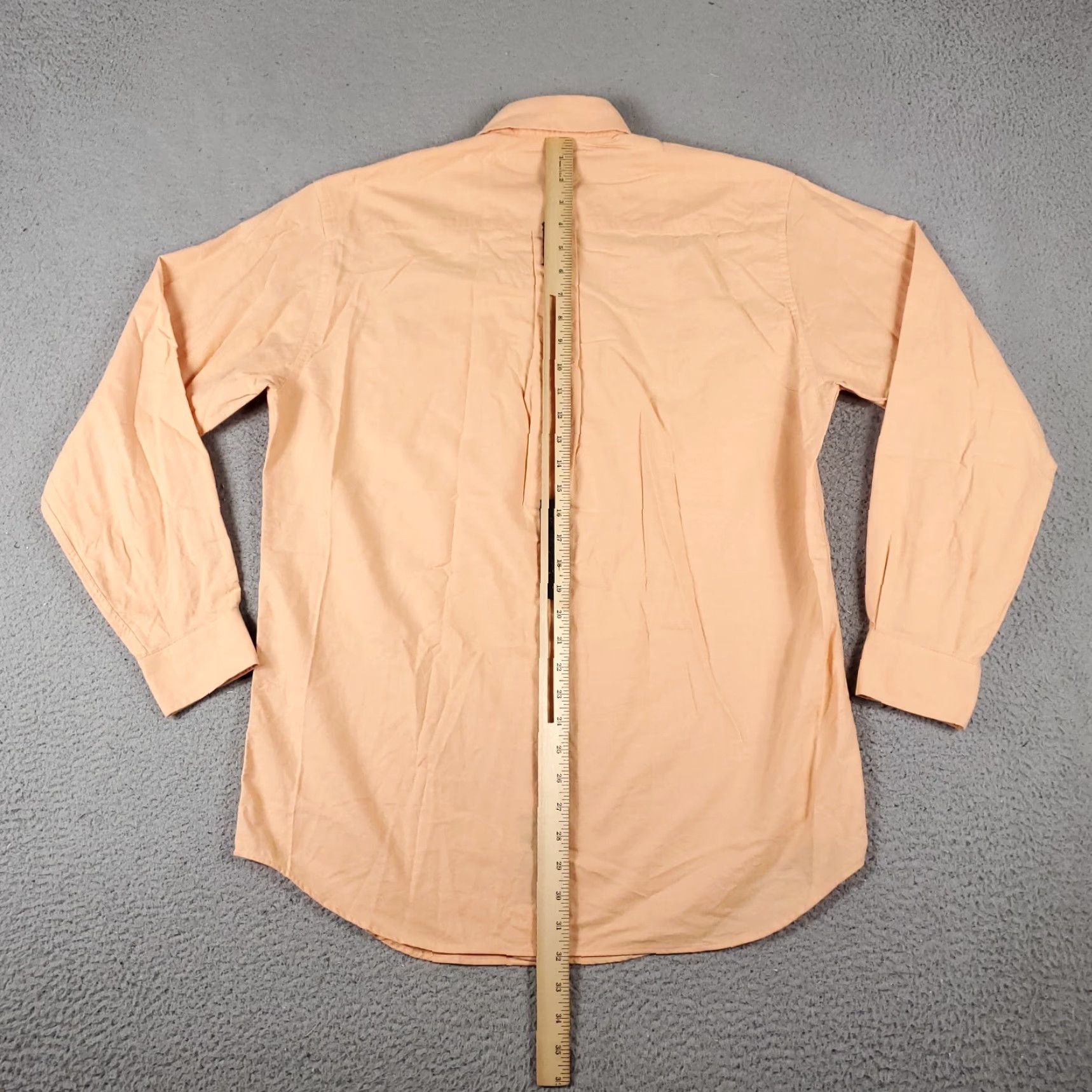 Nautica Nautica Dress Shirt Mens Size 15.5 Orange Button-Down Long Sleeve Formal Business Casual 100% Cotton Regular Mens Size 40R - 5 Thumbnail