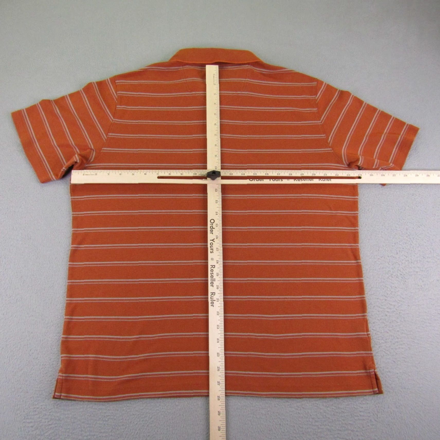 Eddie Bauer Eddie Bauer Polo Shirt Mens L Orange Striped Travex Knit Cotton Blend Shirt Polo Casual Outdoor Sports Mens L Size US L / EU 52-54 / 3 - 5 Thumbnail