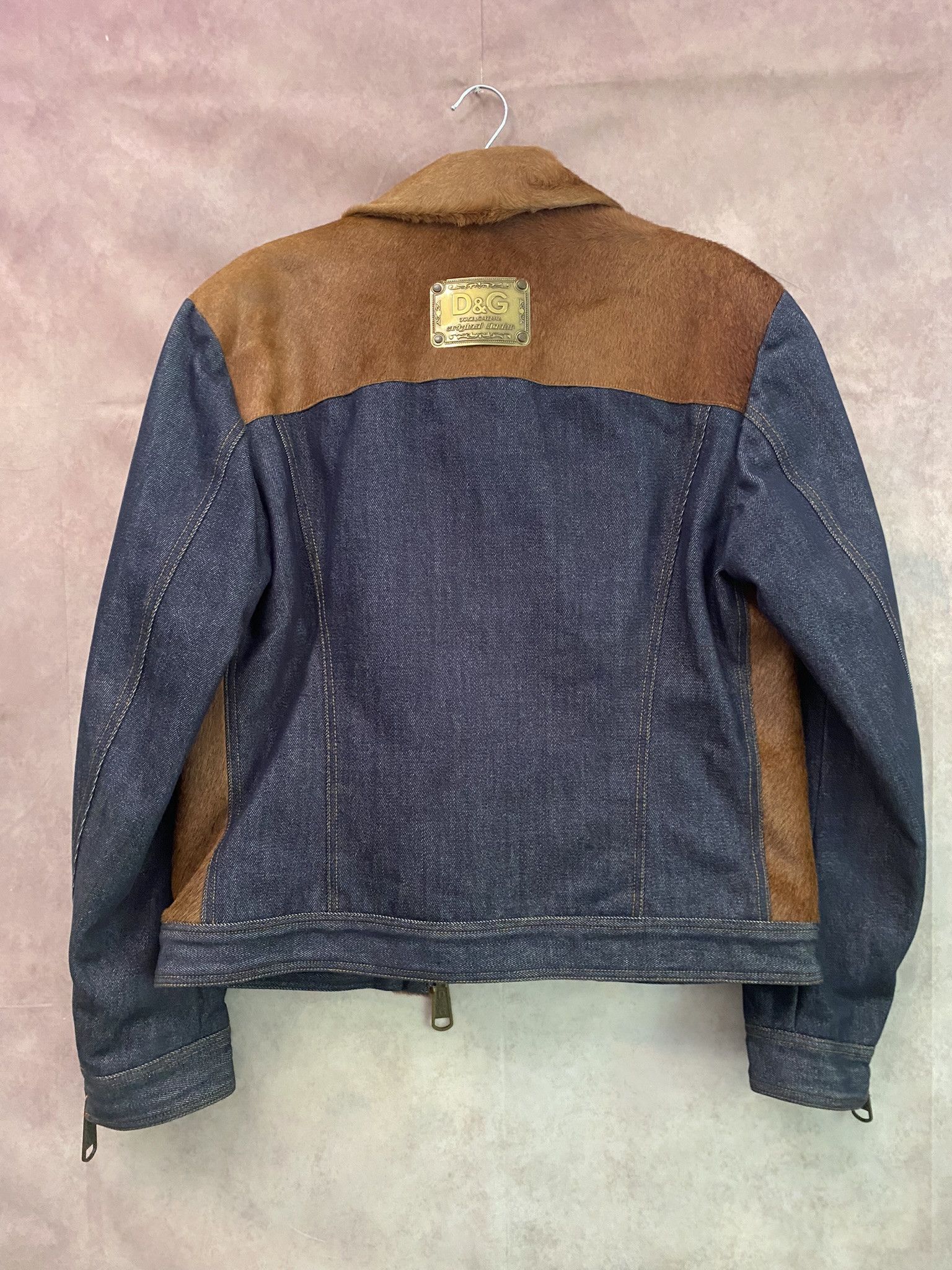 Dolce & Gabbana Dolce&Gabbana Denim Jacket Pony Hair Very Rare Size US L / EU 52-54 / 3 - 7 Thumbnail