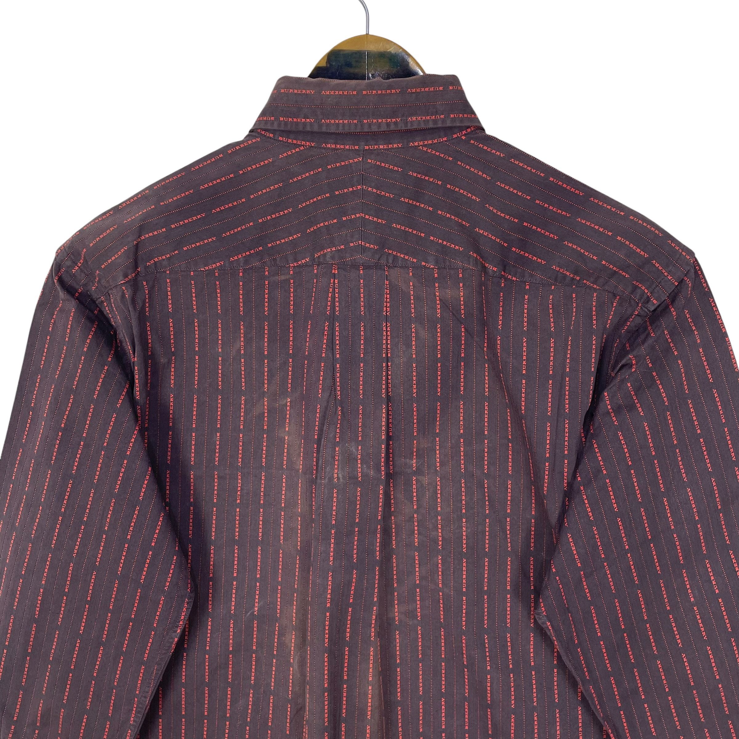 Burberry Vintage Burberry London Monogram Button Up Canvas Shirt Size US M / EU 48-50 / 2 - 10 Thumbnail