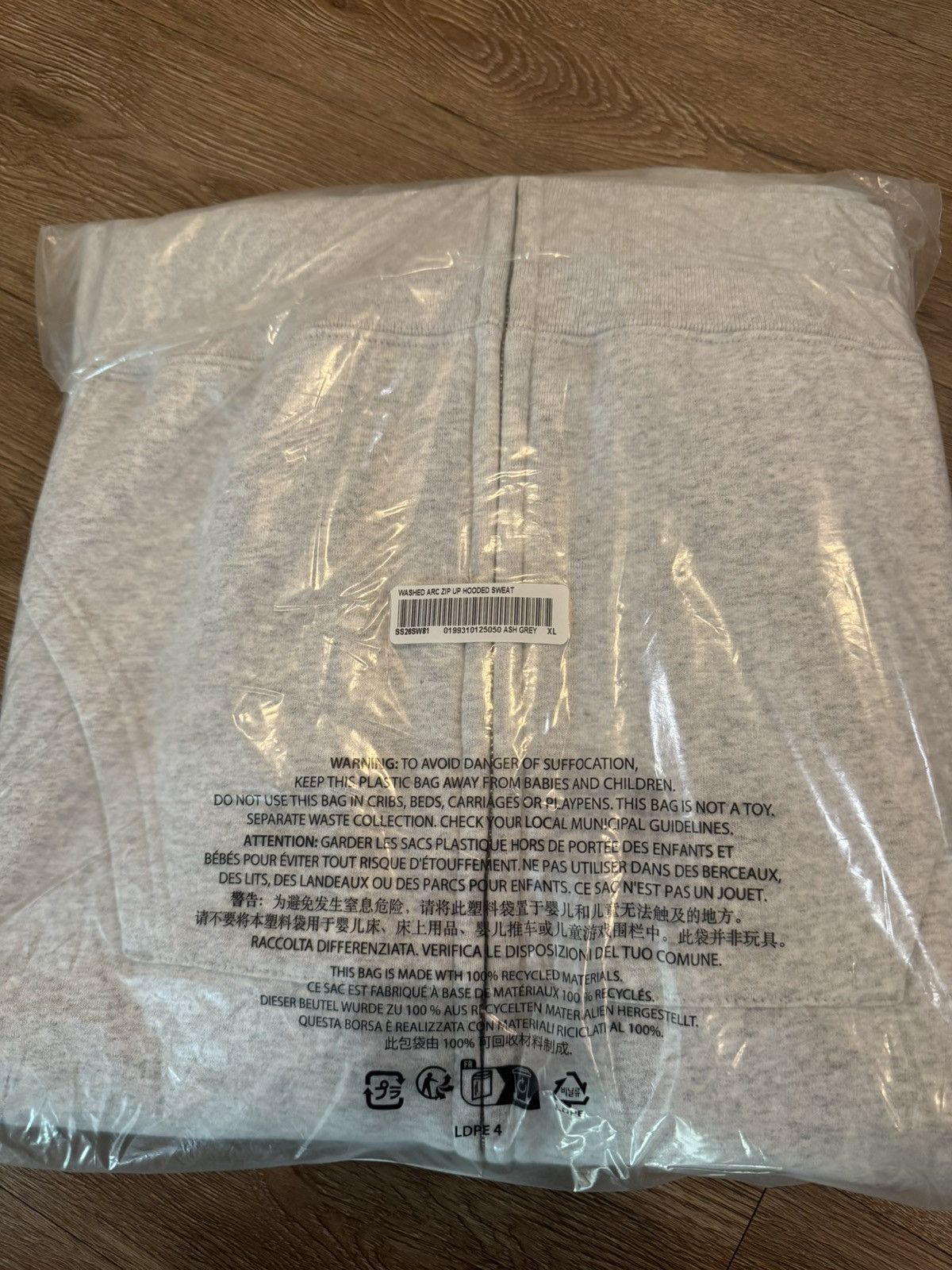Supreme Cracked Raglan Zip Up Hooded Sweatshirt Size US XL / EU 56 / 4 - 4 Thumbnail