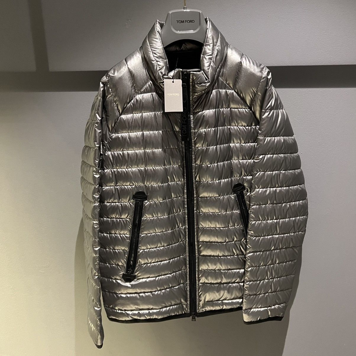 Tom Ford Tom Ford Metallic Puffer Jacket in Medium Size US M / EU 48-50 / 2 - 1 Thumbnail