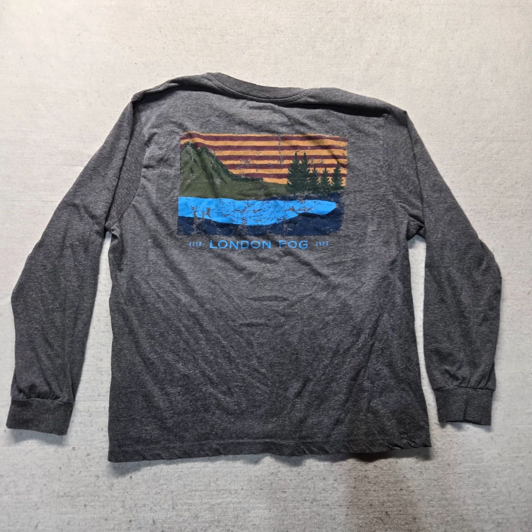 London Fog London Fog Supply Company Gray Long Sleeve Tee T-Shirt Adult Men's 2XL XXL Shirt Size US XXL / EU 58 / 5 - 8 Thumbnail