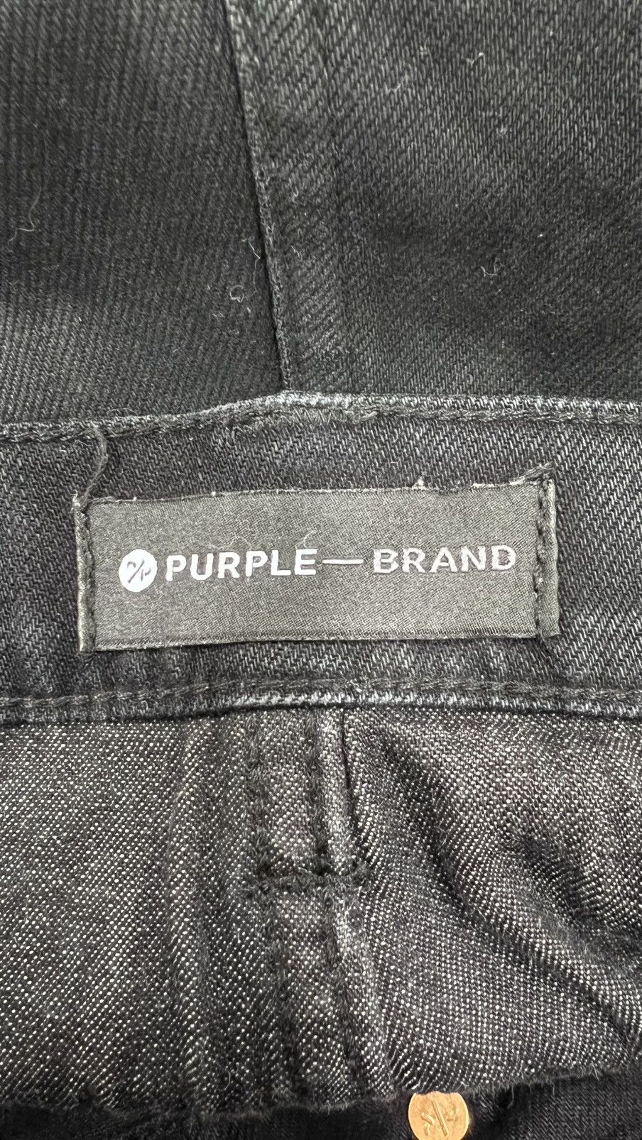 Purple Brand PURPLE black oil spill jeans Size US 35 - 6 Thumbnail