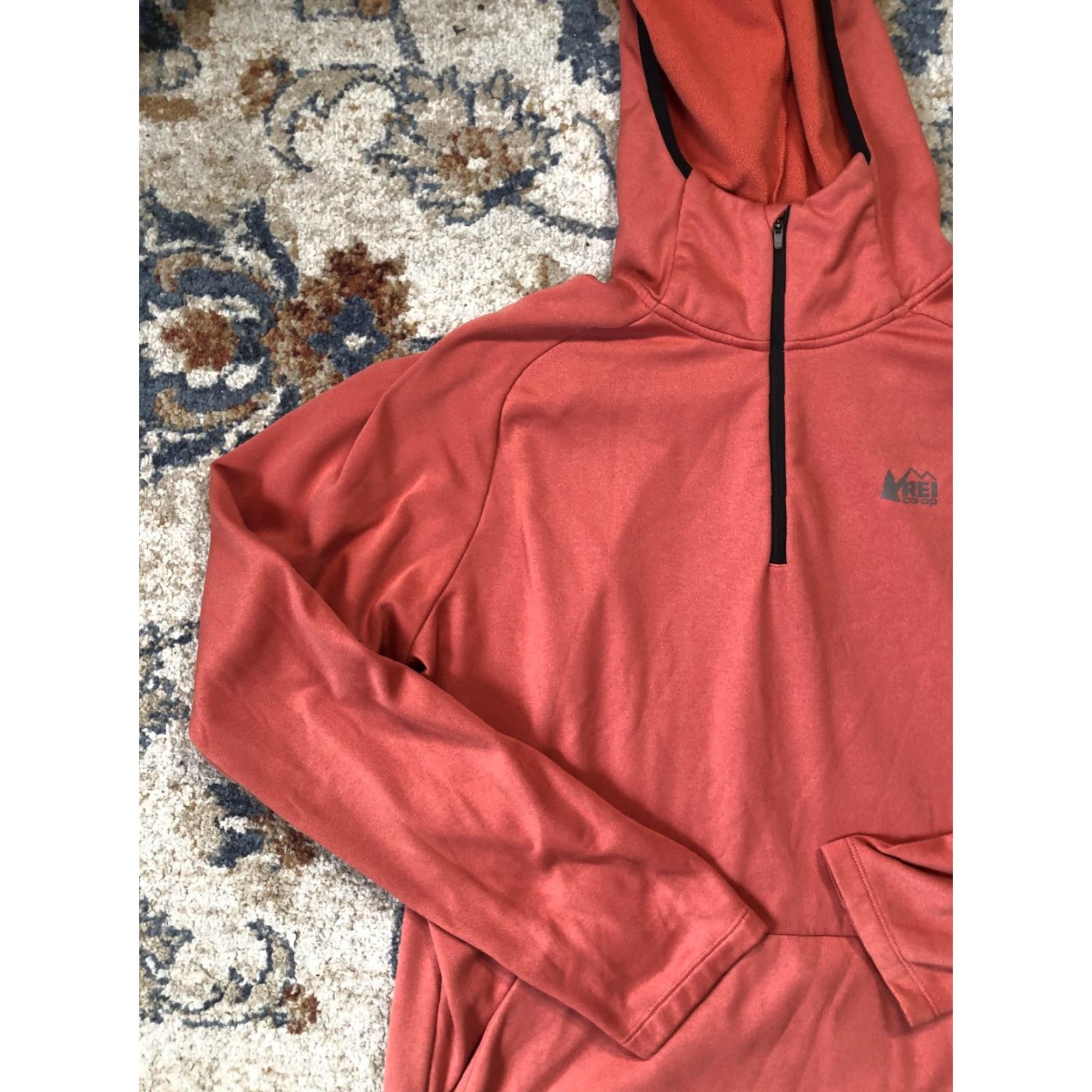 Vintage REI Co-op Pullover Hoodie Mens Large Red Fleece Lined Quarter Zip Outdoor Hiking Size US L / EU 52-54 / 3 - 3 Thumbnail
