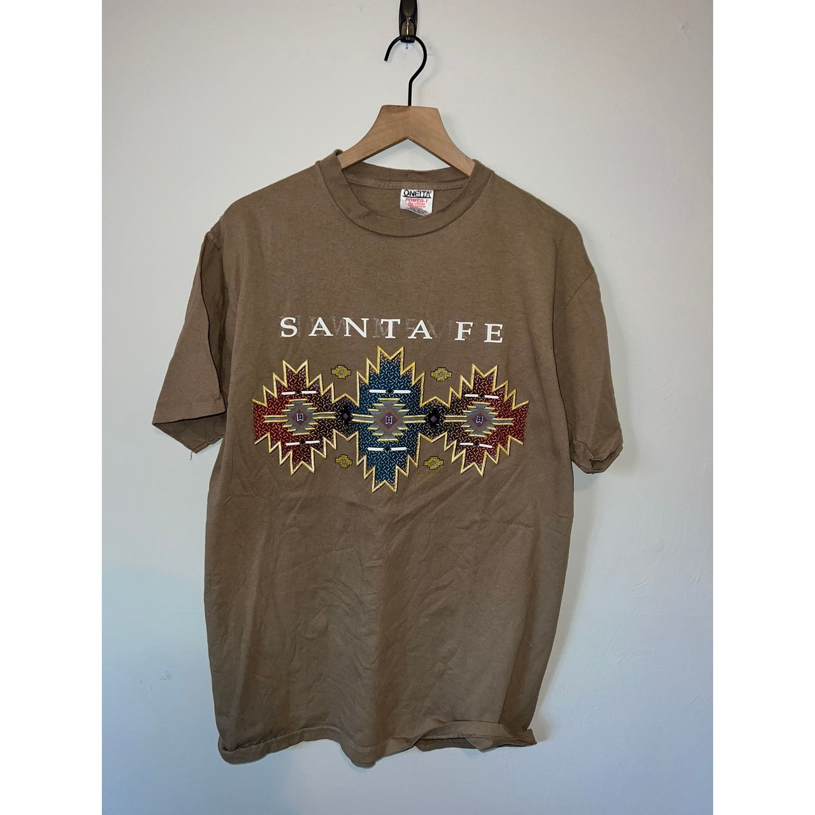 Vintage Vintage Santa Fe Shirt New Mexico Brown Art Tee VTG 90s L Size US L / EU 52-54 / 3 - 1 Thumbnail