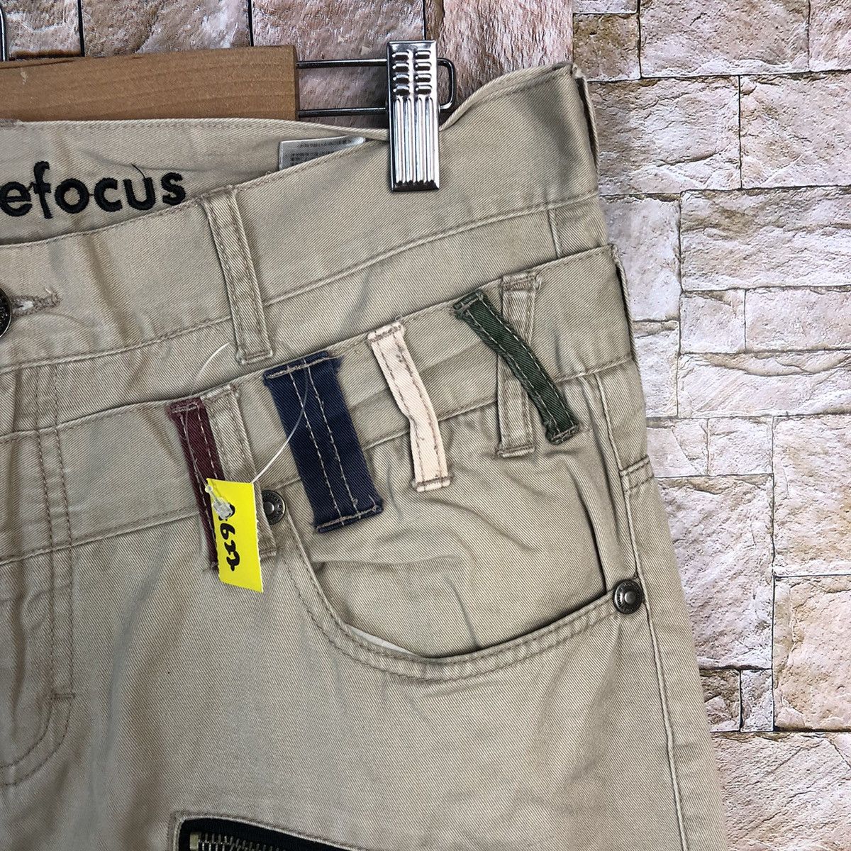 Japanese Brand × Seditionaries Double Focus stretwear double waist Cream Cargo Pants #A622 Size US 33 - 9 Thumbnail
