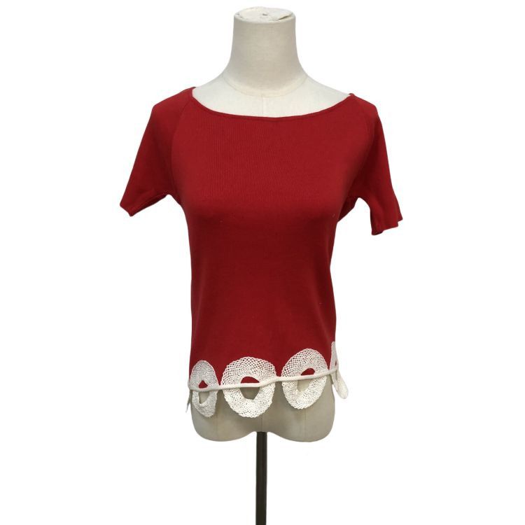 Dior Dior Lace Trim Cotton Top Size M Size M / US 6-8 / IT 42-44 - 1 Thumbnail
