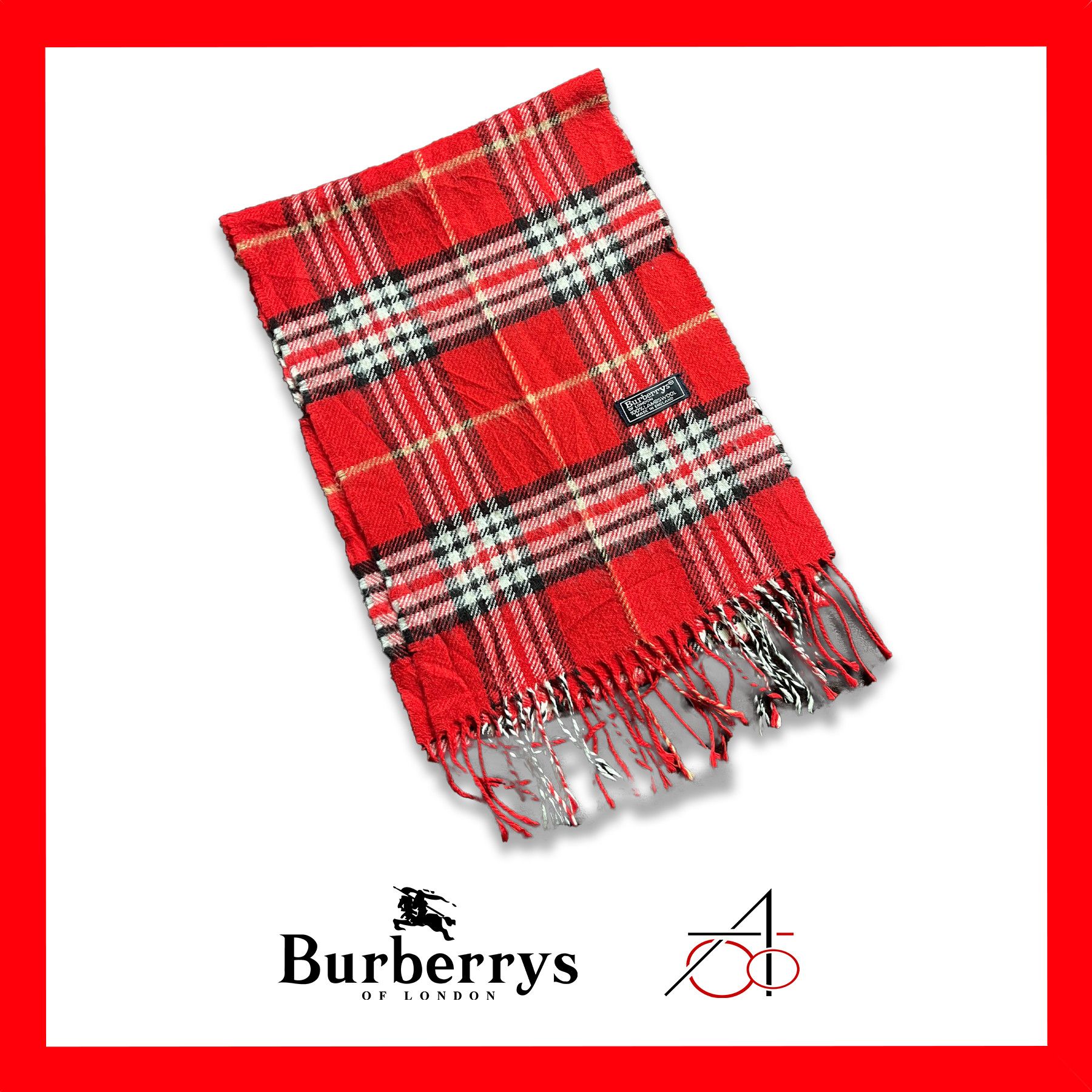 Burberry Vintage Burberry's Lambswool Lightweight Scarf Size ONE SIZE - 1 Thumbnail