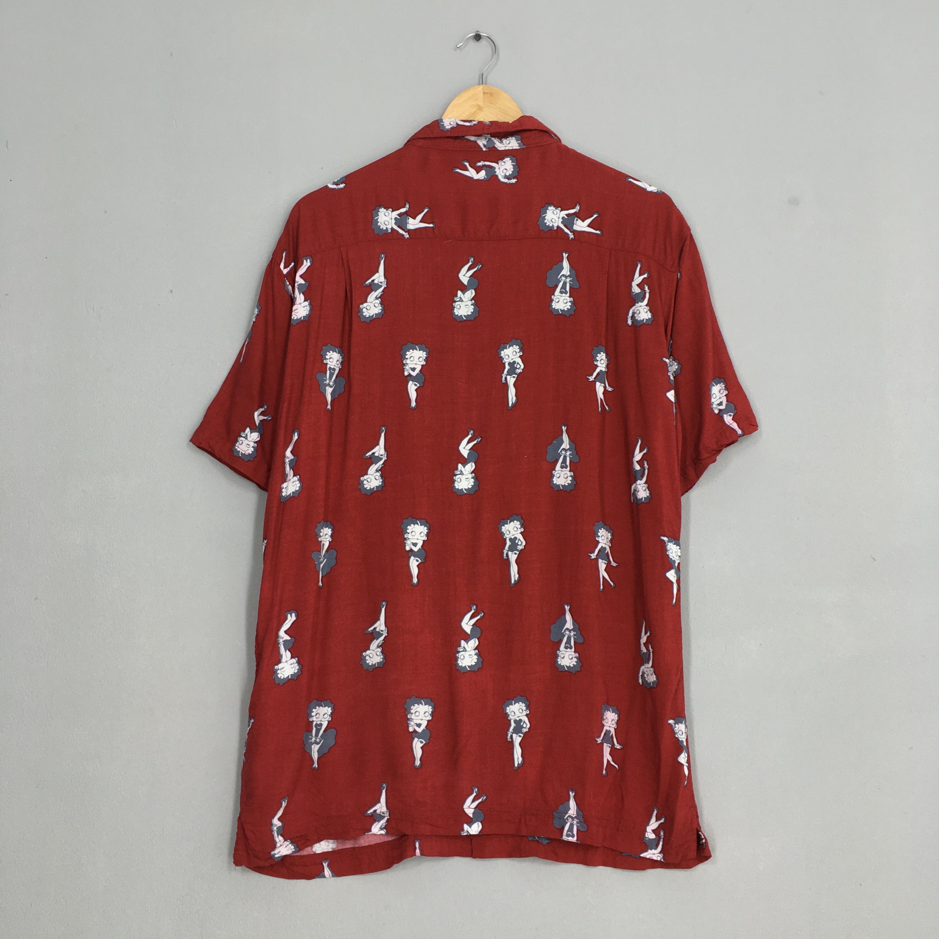 Cartoon Network Betty Boop Sexy Cartoon Hawaii Rayon Button Shirt Large Size US L / EU 52-54 / 3 - 7 Thumbnail