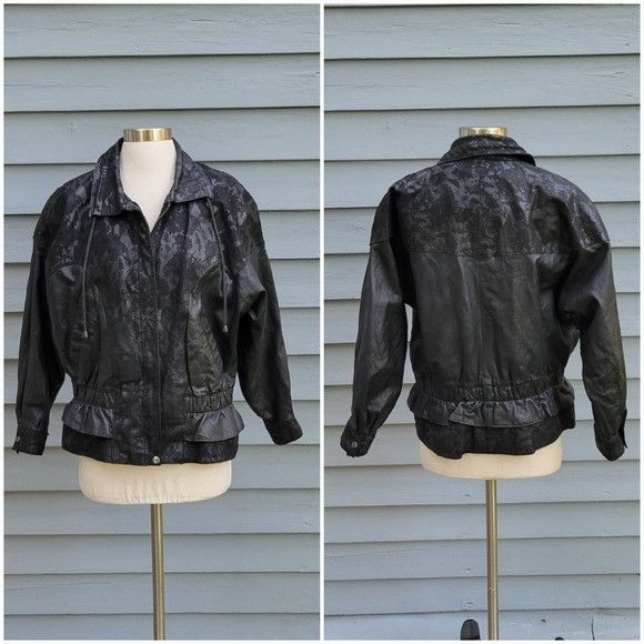 Wilsons Leather Vintage 90s y2k Black Suede Leather Moto Motorcycle Biker Gr Size US S / EU 44-46 / 1 - 6 Thumbnail