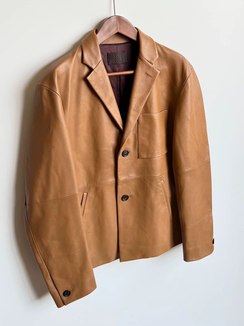 Loewe LOEWE Caramel colored lamb skin coat Size L / US 10 / IT 46 - 2 Thumbnail