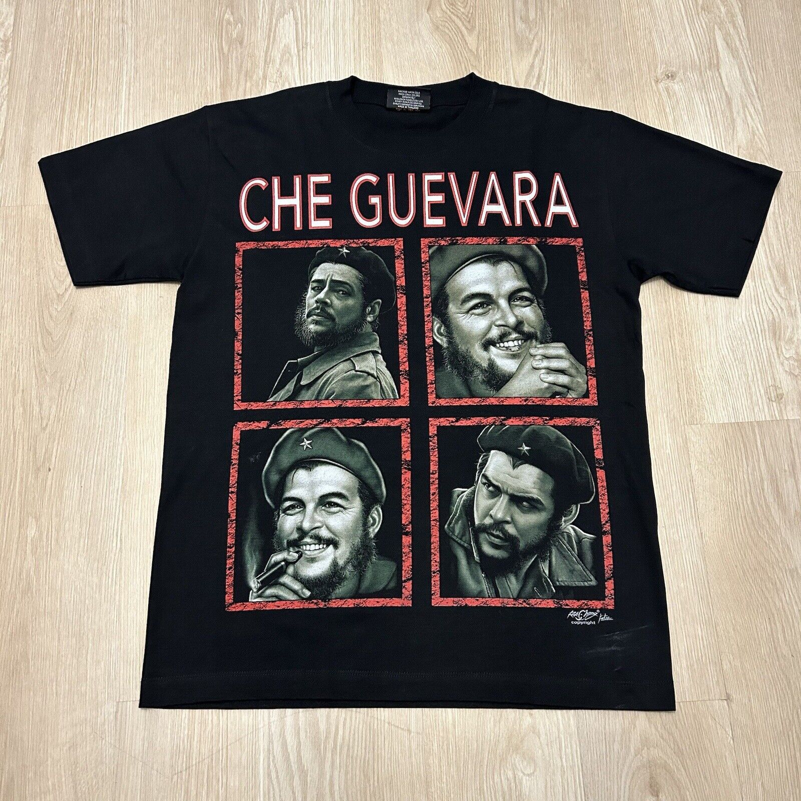 Rap Tees × Vintage Vintage 90s El Che Guevara Portrait Guerilla Black T Shirt Size US M / EU 48-50 / 2 - 1 Thumbnail