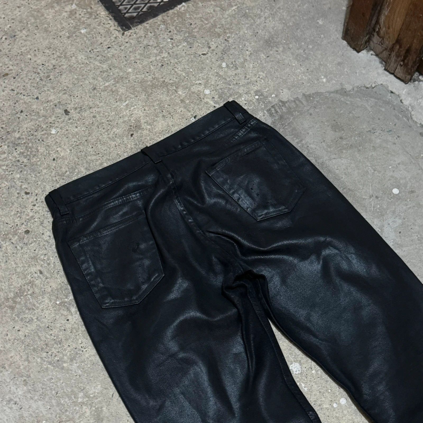 Helmut Lang S/S 1999 Helmut Lang wax coated black denim italian cut Size US 29 - 12 Thumbnail