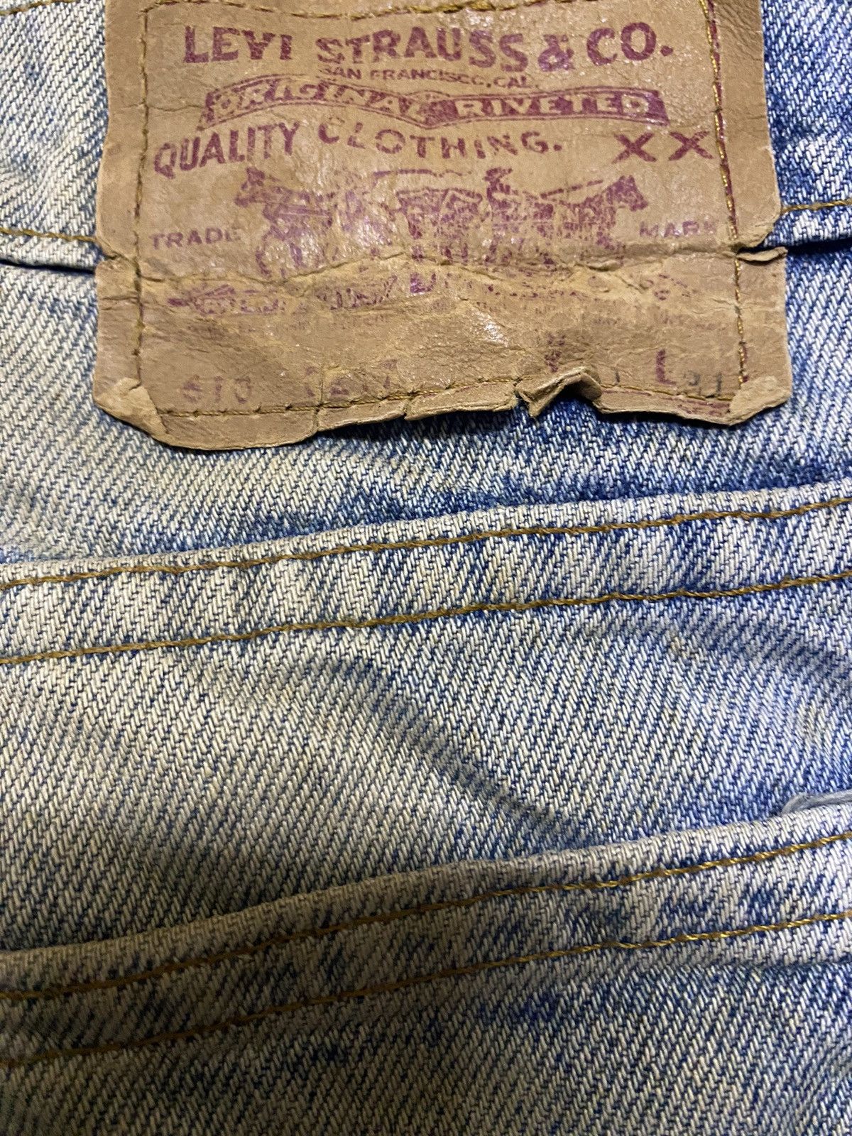 Levi's Vintage Levis 90s Vietnam Grunge Blue Faded Wash Jeans Size US 30 / EU 46 - 5 Thumbnail
