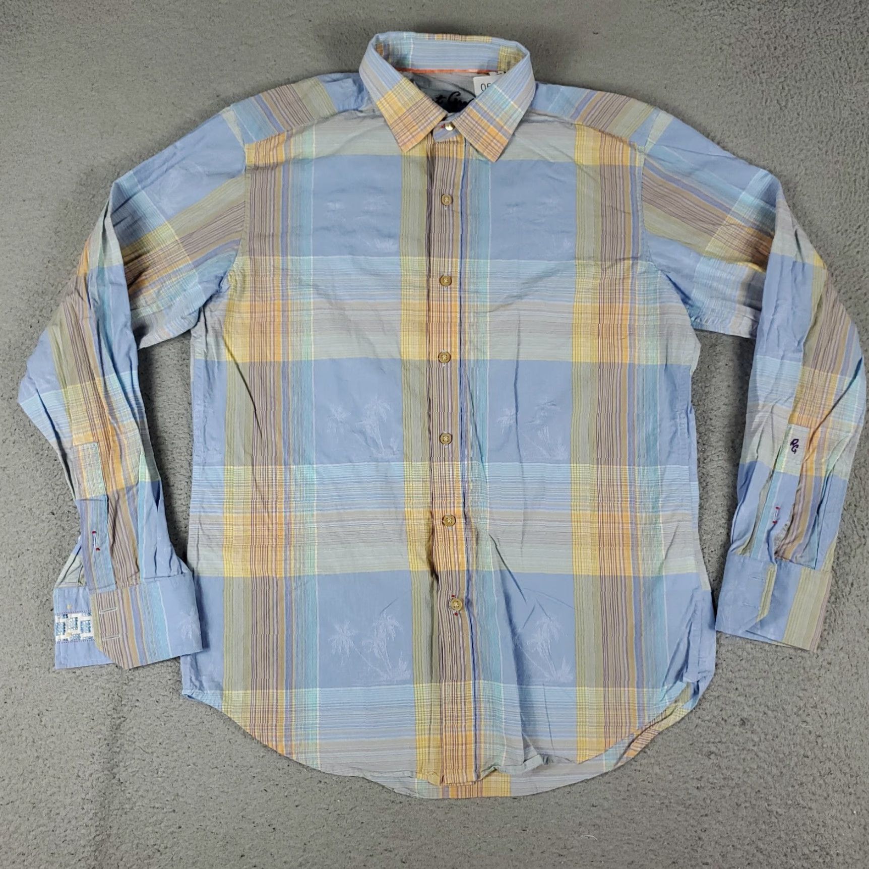 Robert Graham Robert Graham Shirt Blue Plaid Button-Up Long Sleeve Mens Small Classic Size US S / EU 44-46 / 1 - 2 Thumbnail