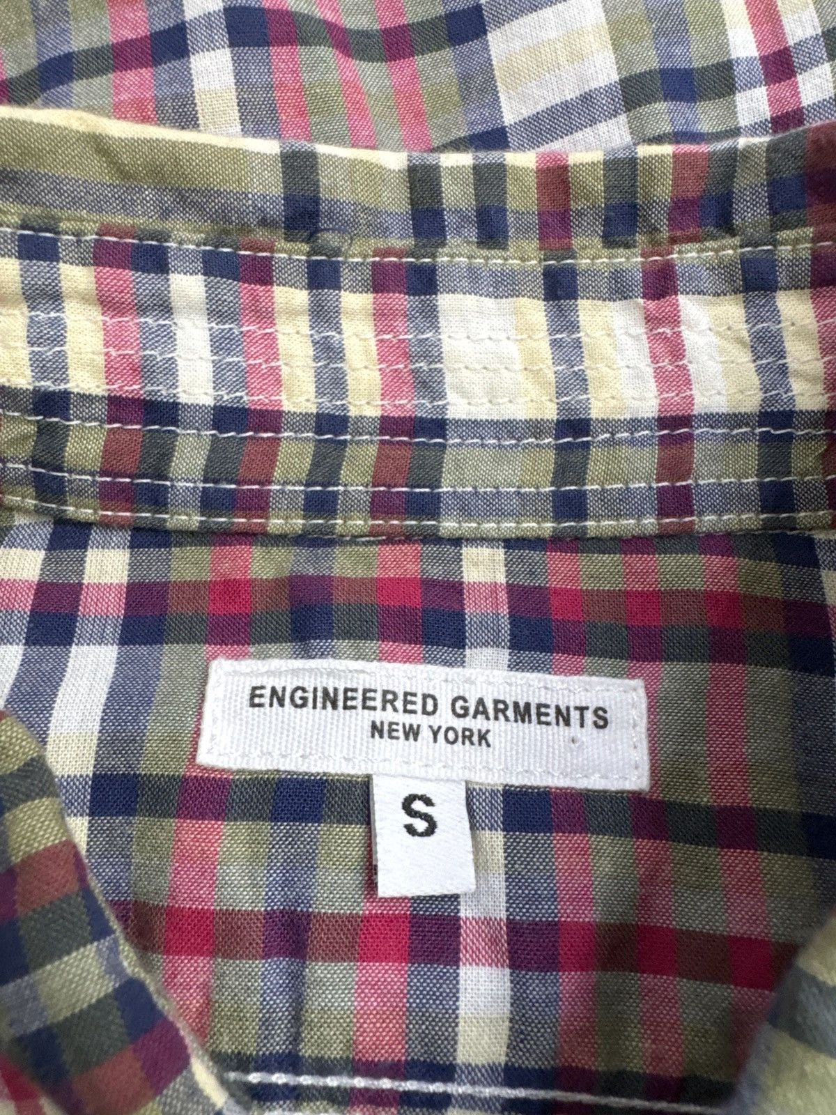 Engineered Garments Engineered Garments Madras Cotton patchwork work shirt Size US S / EU 44-46 / 1 - 10 Thumbnail