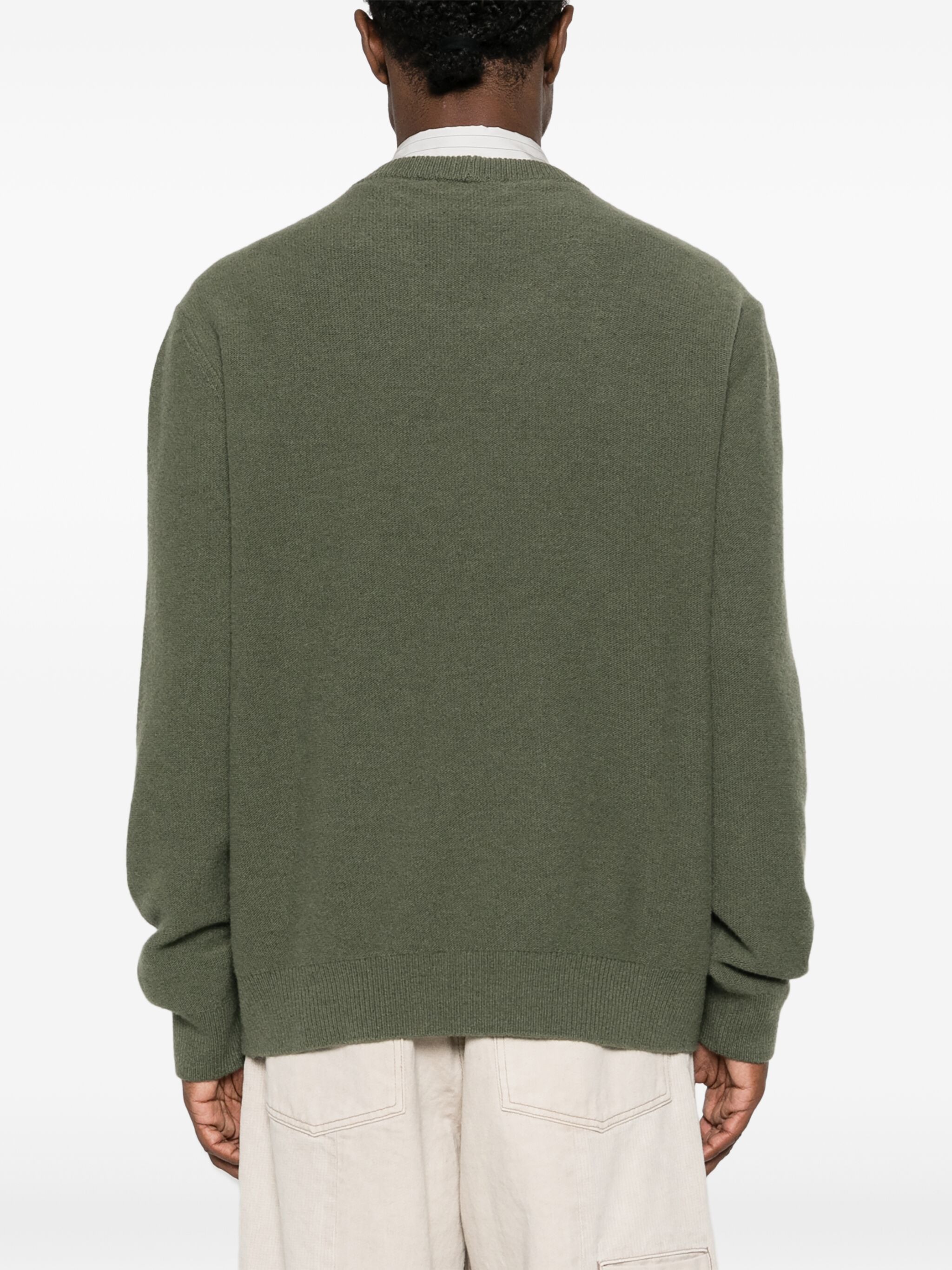Lemaire o1s22i1n1024 Crewneck Pullover Sweater in Green Size US M / EU 48-50 / 2 - 4 Thumbnail