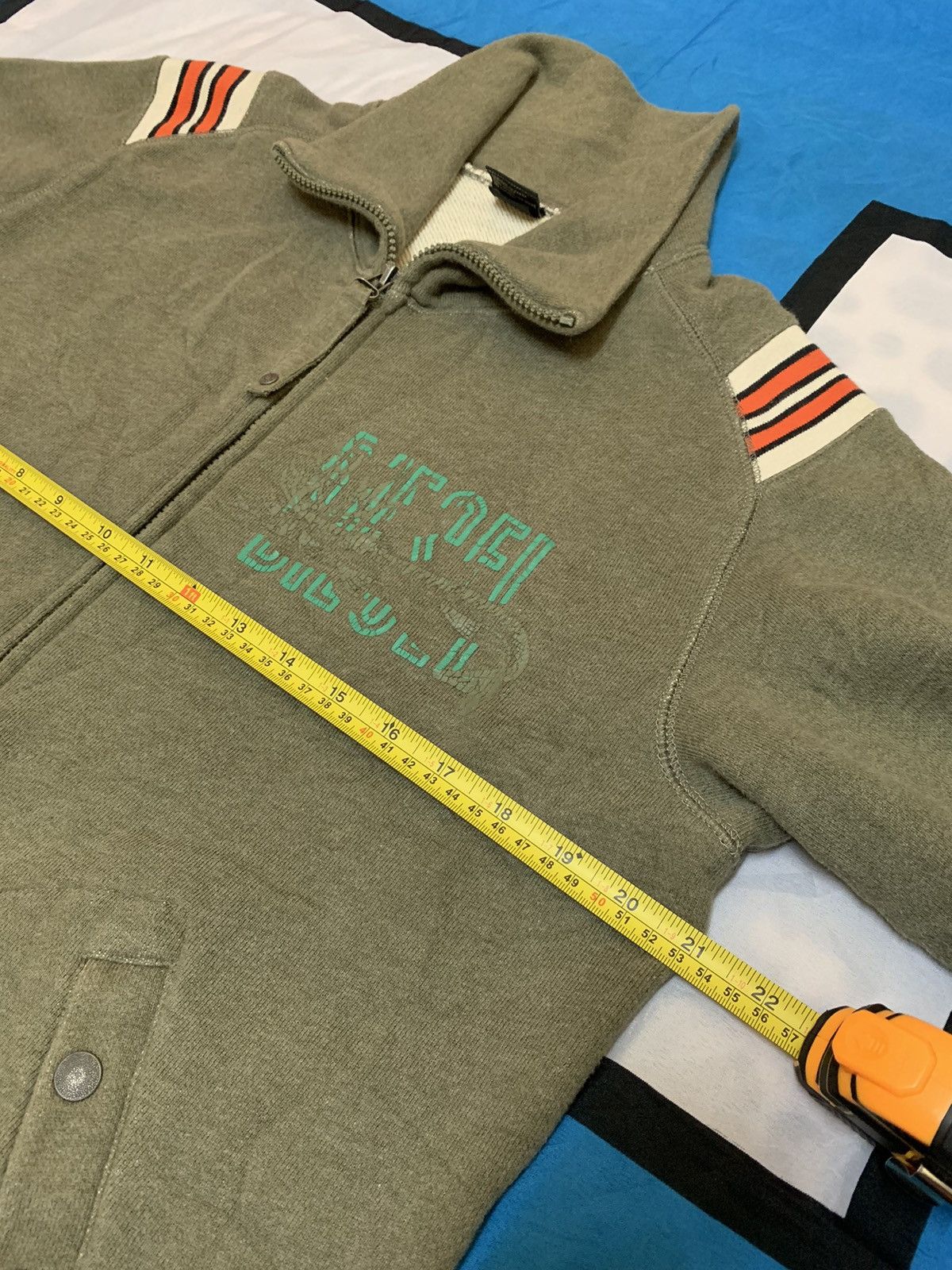 Adidas × Diesel Diesel Sweater Distressed Vtg Streetwear Olive Green Size US M / EU 48-50 / 2 - 14 Thumbnail