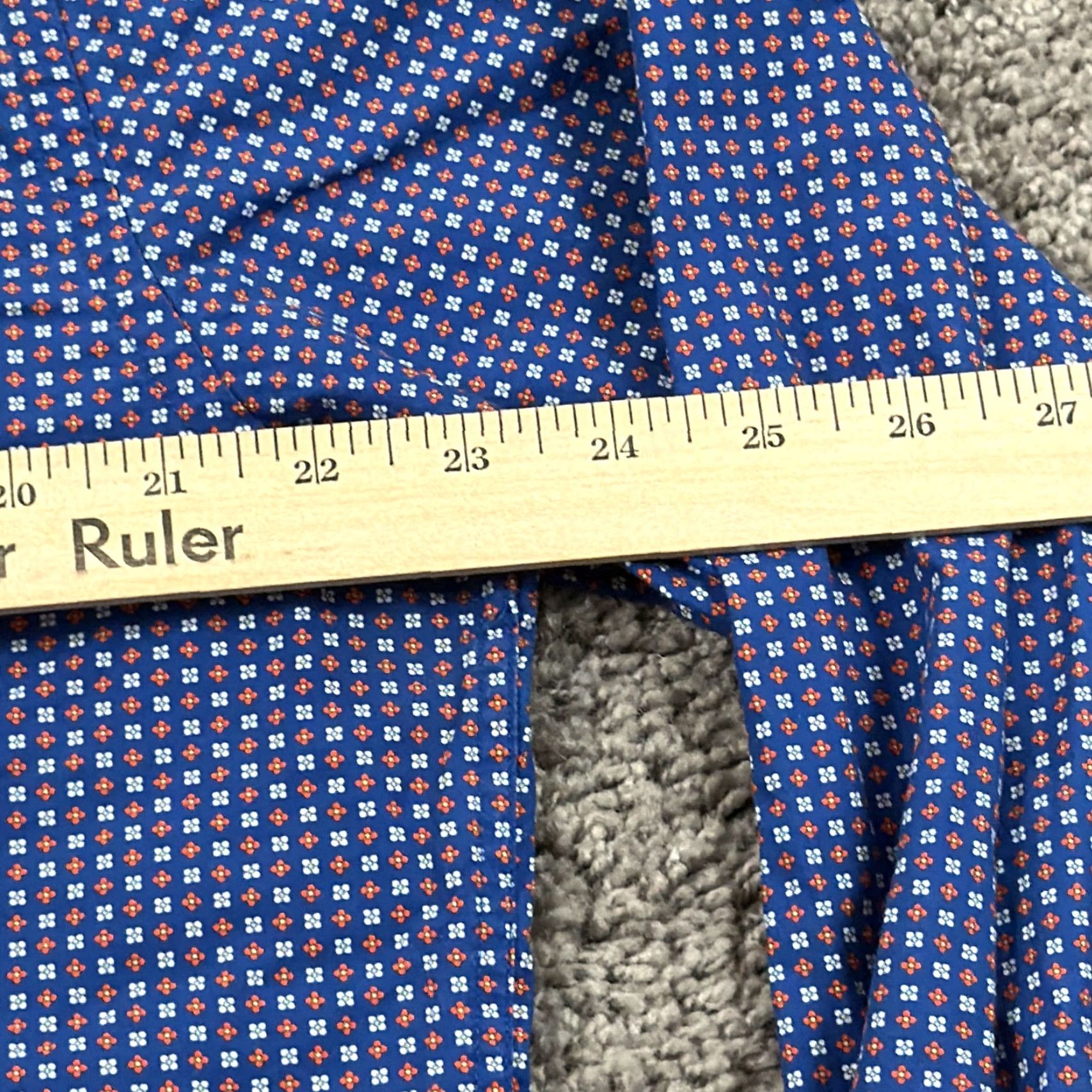 UNTUCKit UNTUCKit Shirt Mens M Blue Floral Button Up Long Sleeve Pockets Cotton Ruyilly Size US M / EU 48-50 / 2 - 6 Thumbnail