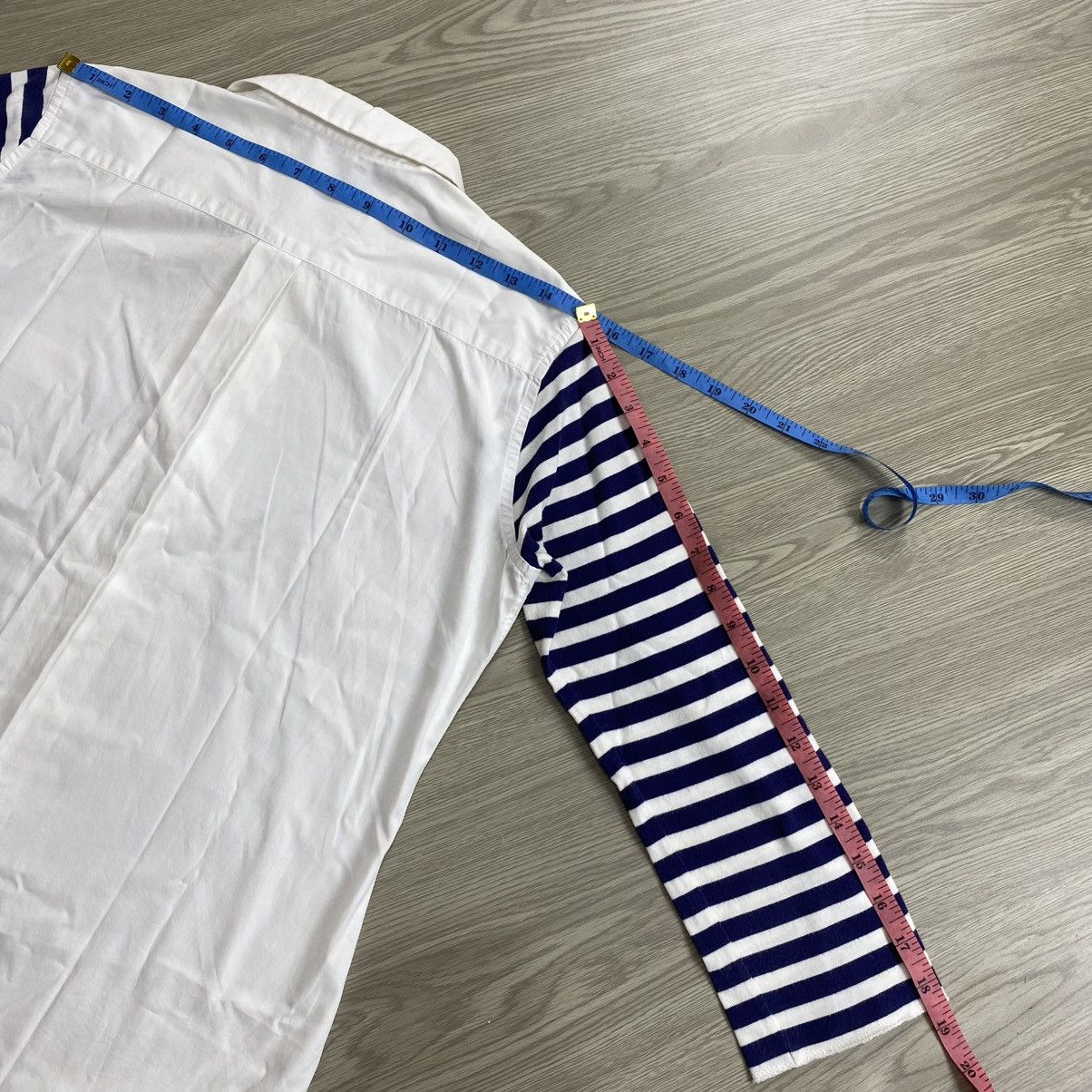 Comme des Garcons × Comme des Garcons Homme × Comme des Garcons Homme Deux 2000s Comme des Garcons Striped Long Sleeve Shirt Size US S / EU 44-46 / 1 - 13 Thumbnail