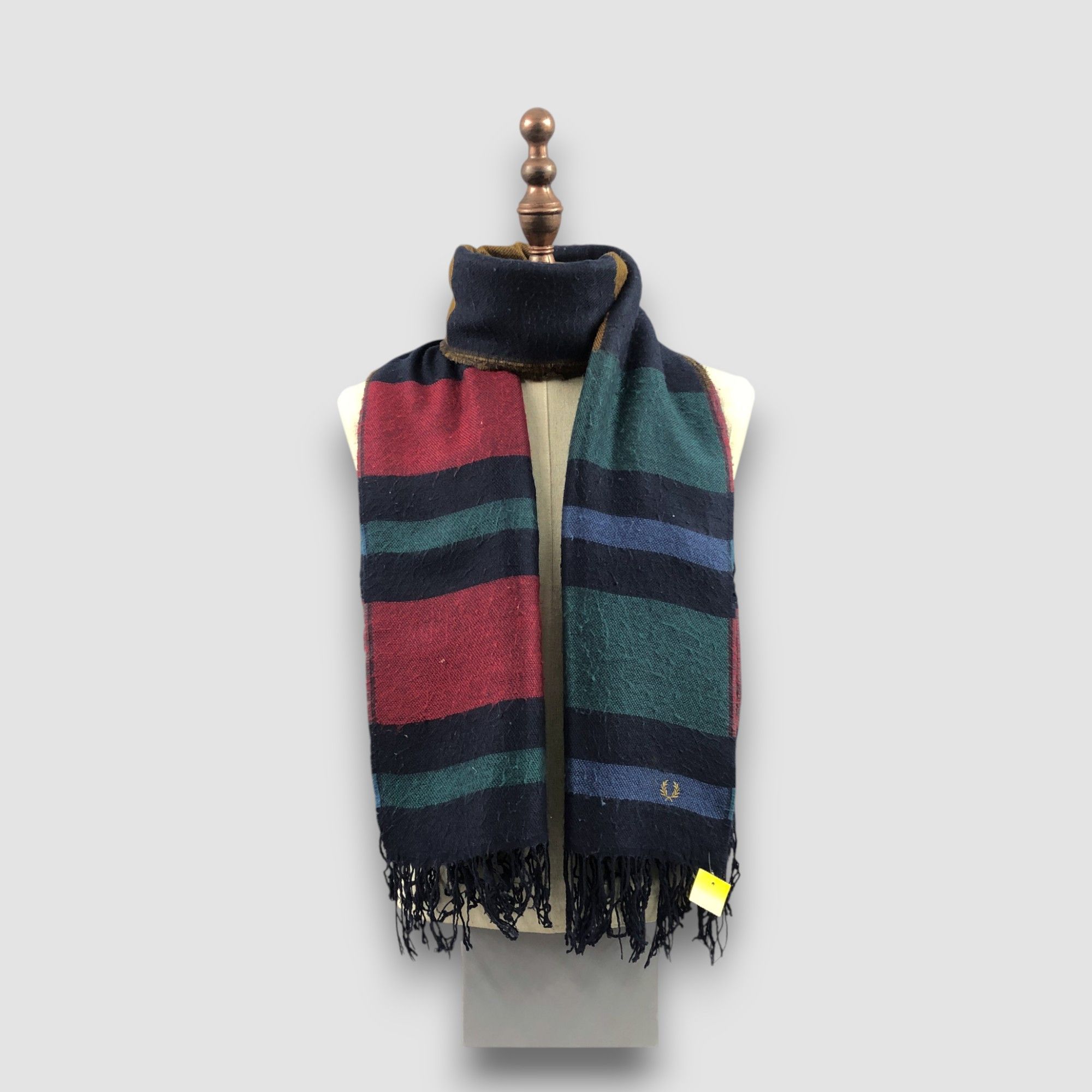 Fred Perry Vitage Fred Perry Scarf Muffler Wool Cashmere Scarves. Size ONE SIZE - 1 Thumbnail