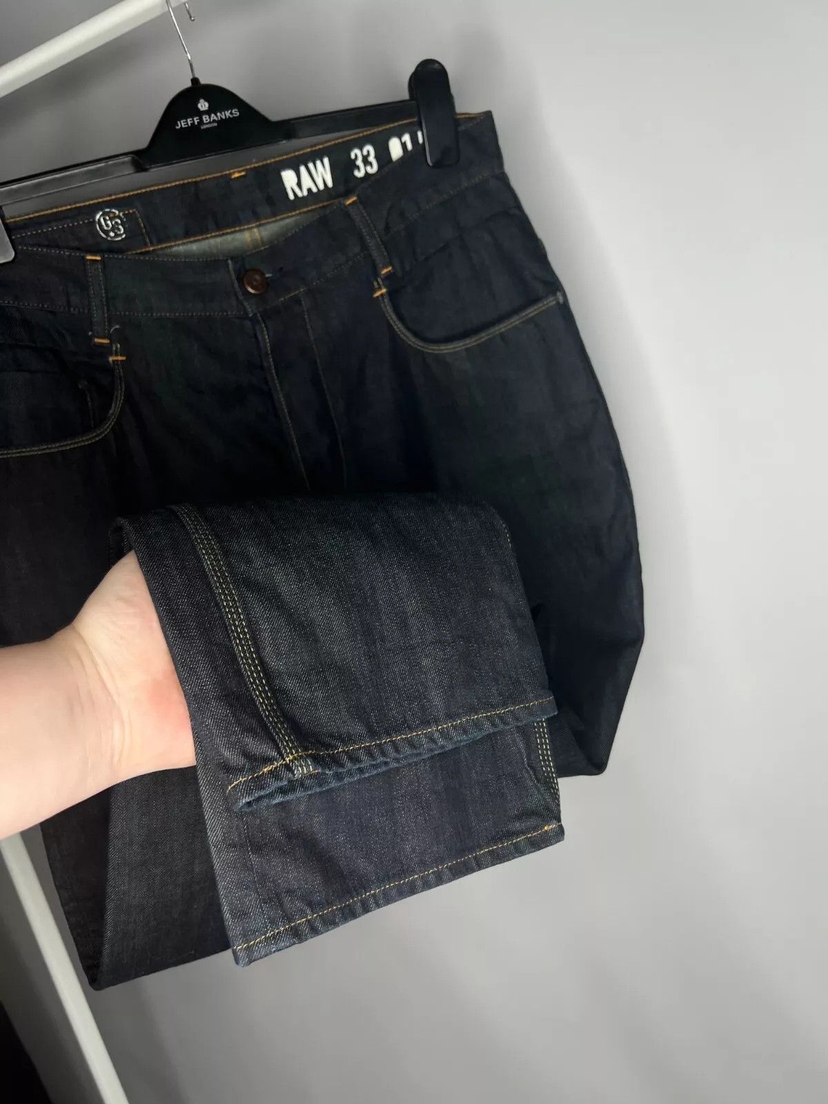 G-Star G-Star Raw 3301 Jeans Navy Blue New Radar Tapered Size US 32 / EU 48 - 7 Thumbnail
