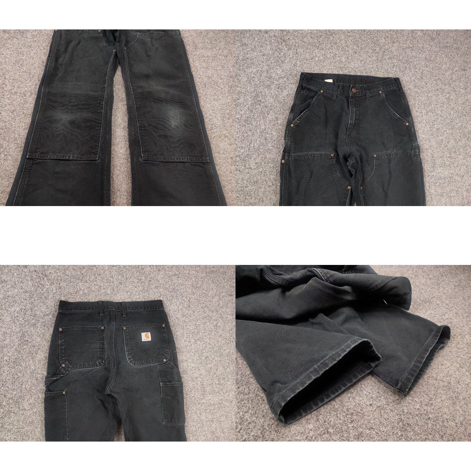 Carhartt VINTAGE Carhartt double knee Pants Carpenter 90's Carhartt double knee Black Canvas USA Mens Regular 30" Waist 28" Inseam 365 Size US 30 / EU 46 - 8 Thumbnail