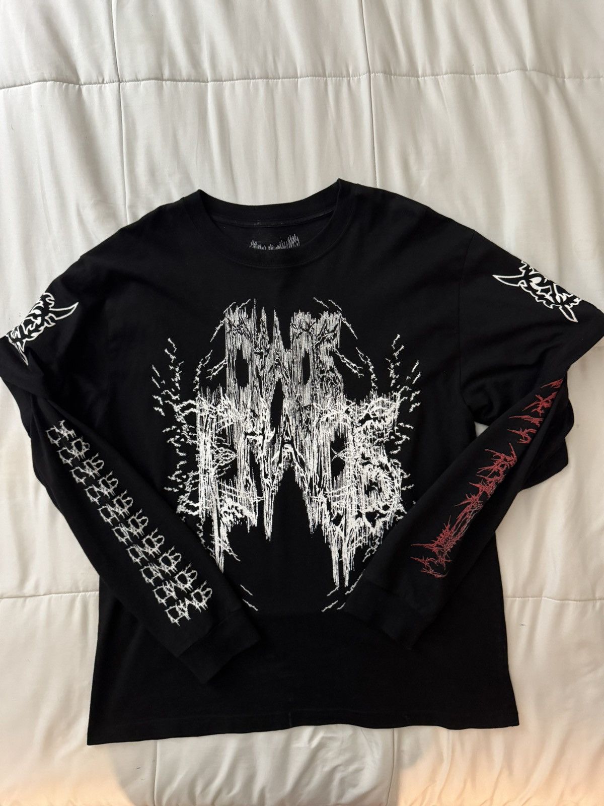 playboi carti die lit tour ribcage ロンT Playboi Carti Die Lit Tour Ribcage Longsleeve White Men's - US