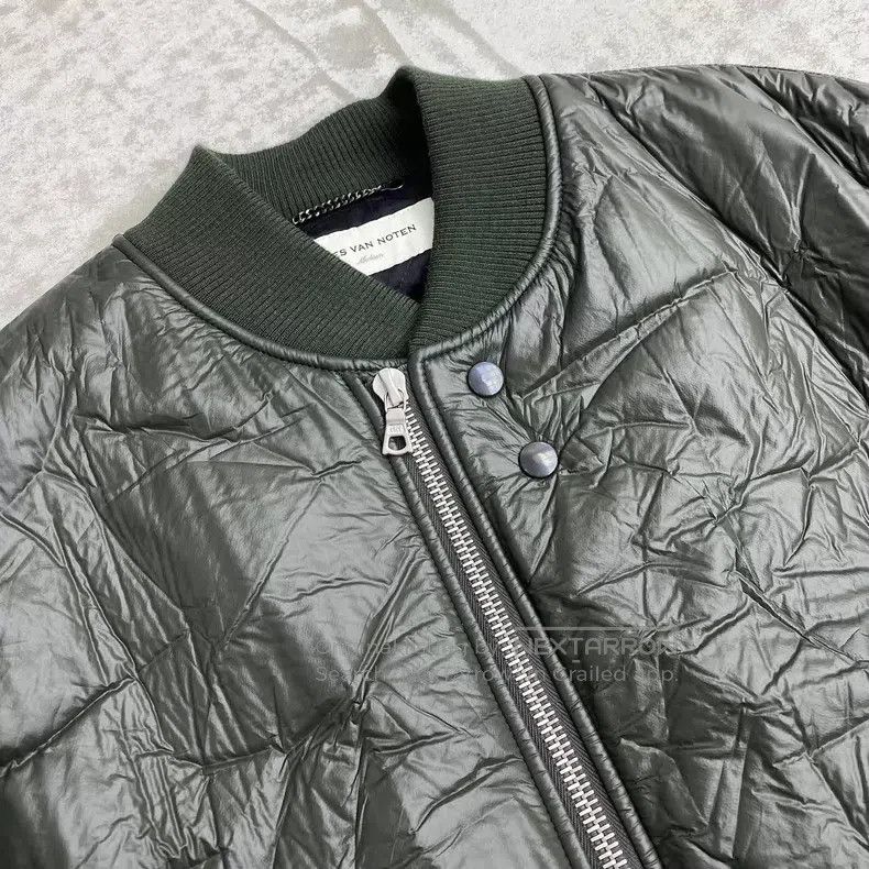 Dries Van Noten Dries Van Noten Back Zip Pleated Jacket, Brown Green Size US M / EU 48-50 / 2 - 3 Thumbnail