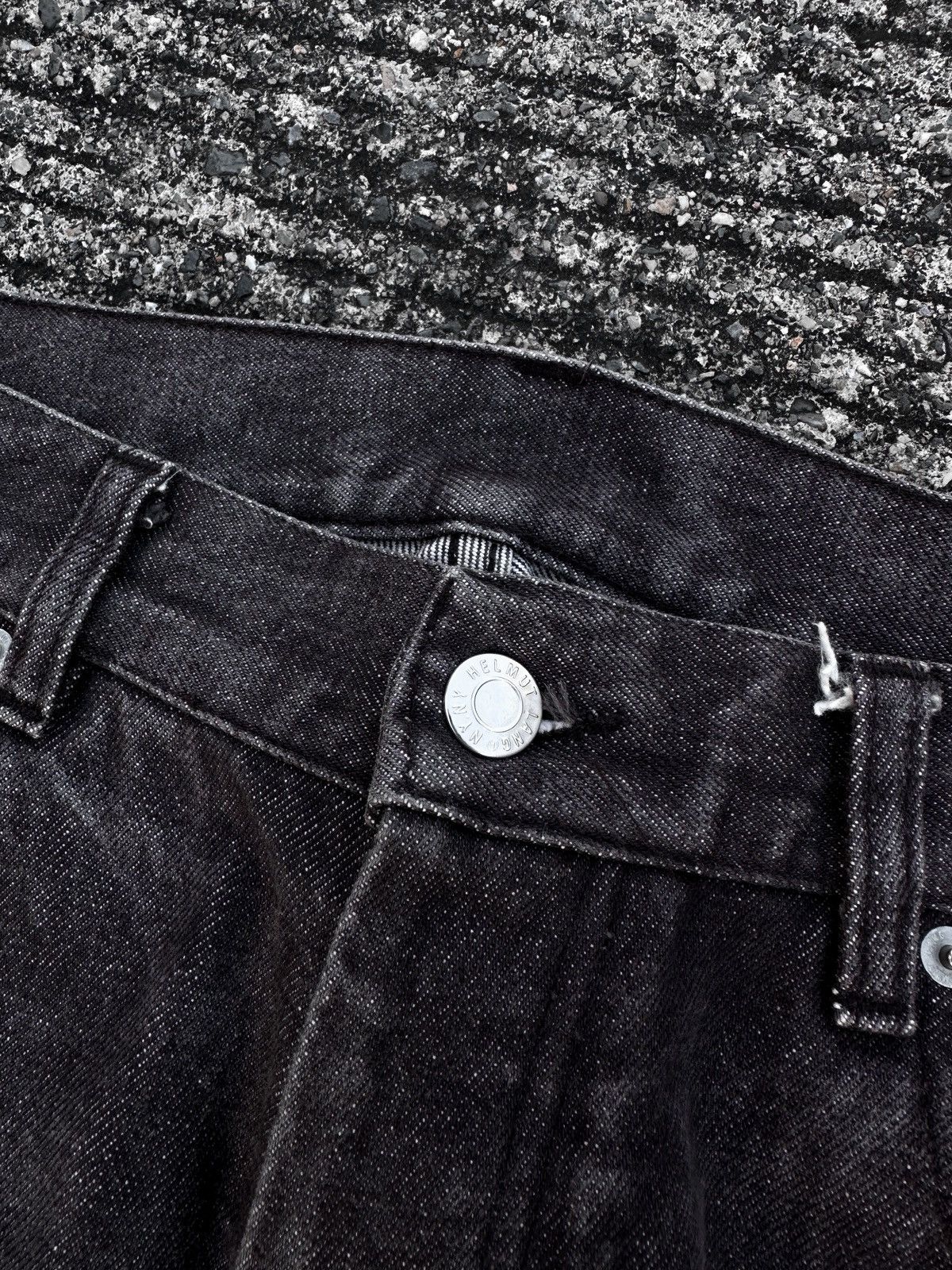 Helmut Lang Helmut Lang Dark Grey Classic Raw Denim Size US 31 - 3 Thumbnail