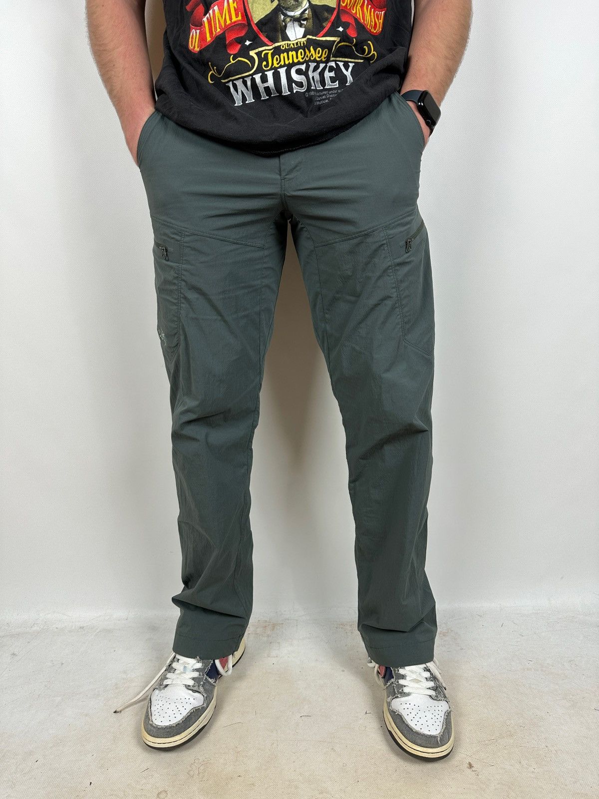 Arc'teryx Vintage Arcteryx Navy Green Nylon Cargo Pants Travis Style Size US 29 - 3 Thumbnail