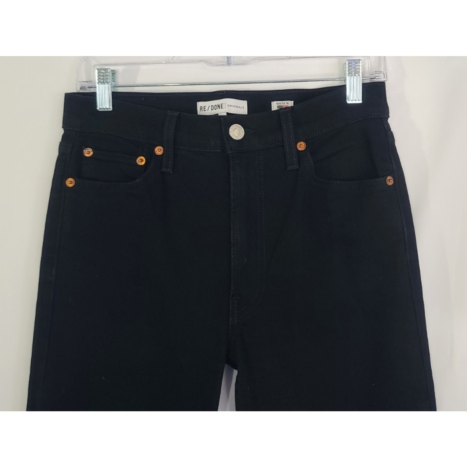 RE/DONE Re/Done Originals Black 90s High Rise Loose Jeans 27 X 27 Size 27" / US 4 / IT 40 - 5 Thumbnail