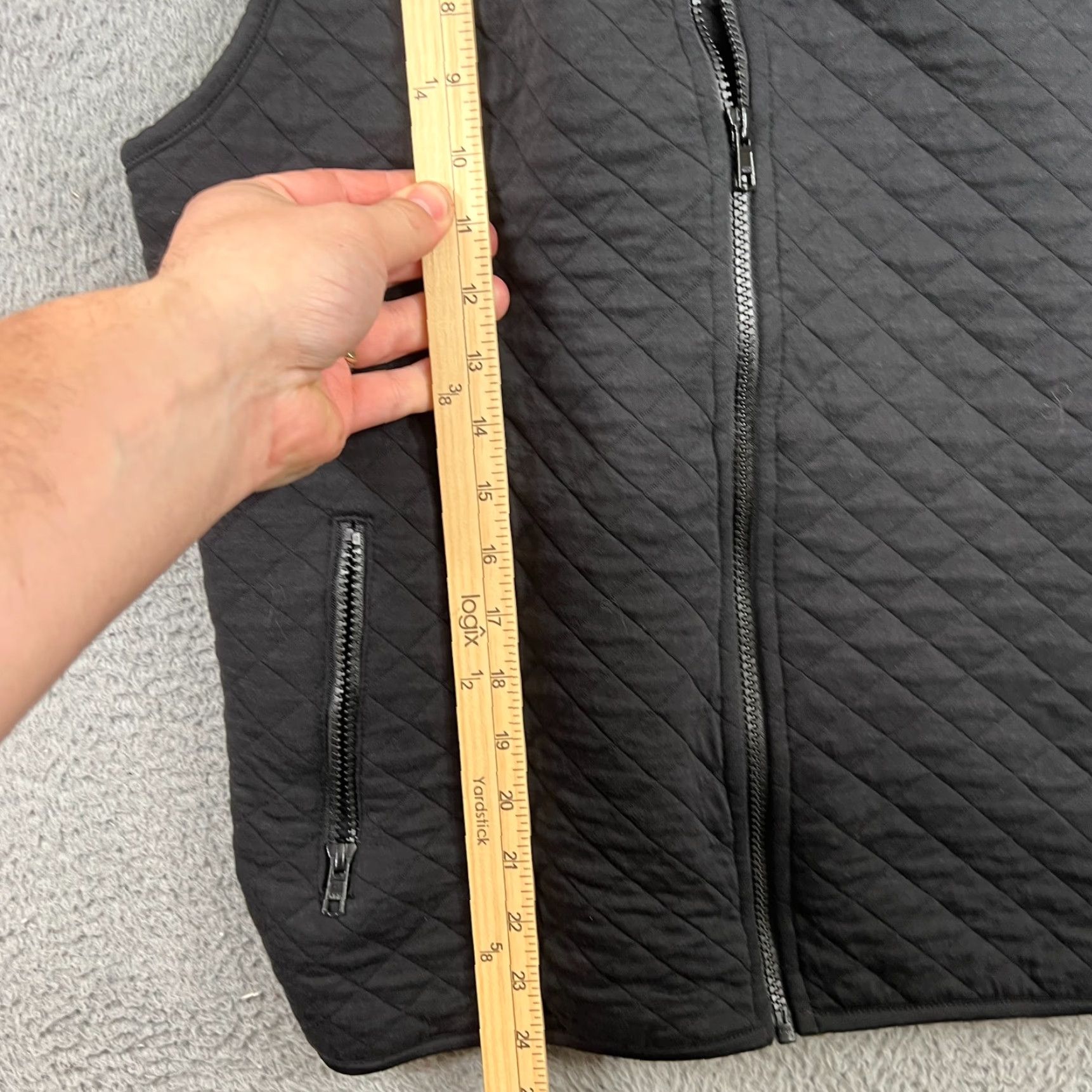 Marine Layer Marine Layer Vest Mens Small Black Quilted Knit Full Zip Size US S / EU 44-46 / 1 - 6 Thumbnail
