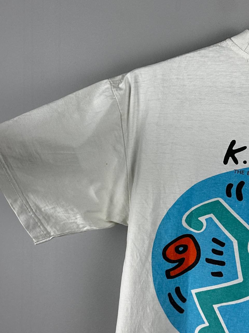 Keith Haring Vintage 1994 Keith Haring “Running Out Of Time“ T Shirt Size US M / EU 48-50 / 2 - 13 Thumbnail