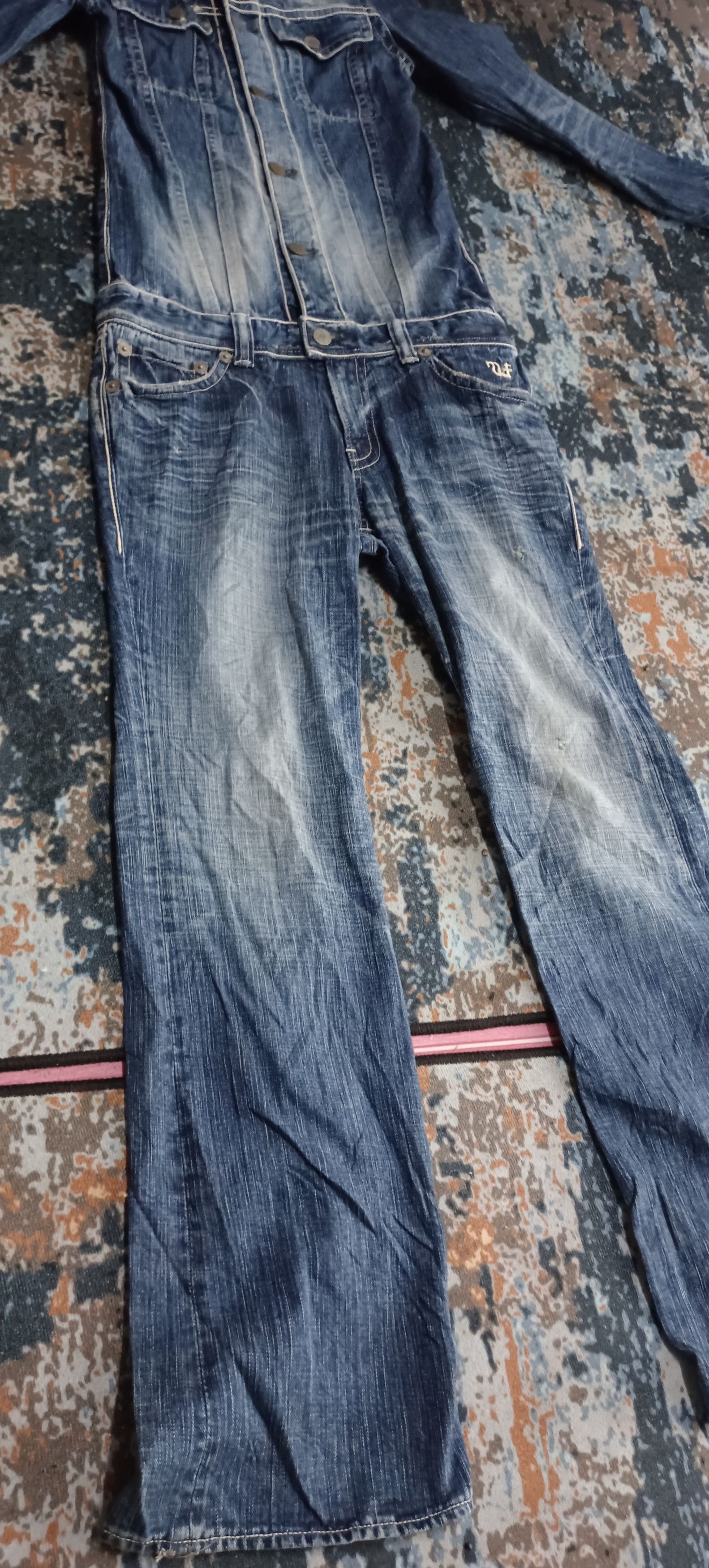 Japanese Brand Delay by Ufin & Sons Denim Jumpsuit Size 31" - 4 Thumbnail
