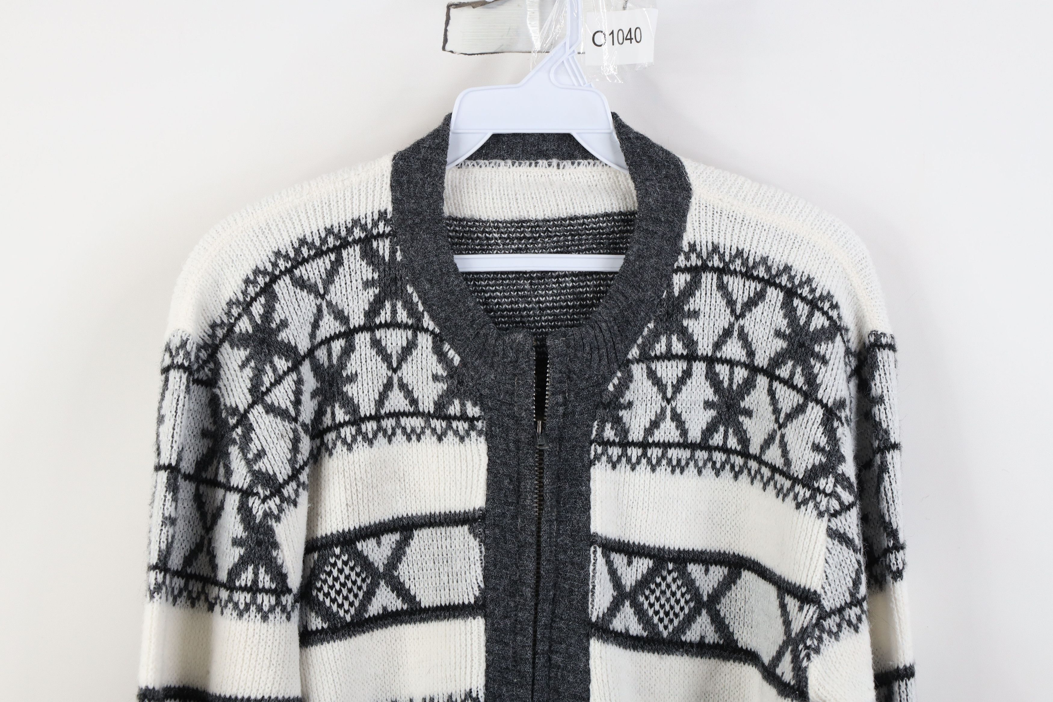 Vintage Vintage 50s Rockabilly Knit Full Zip Cardigan Sweater USA Size US S / EU 44-46 / 1 - 2 Thumbnail