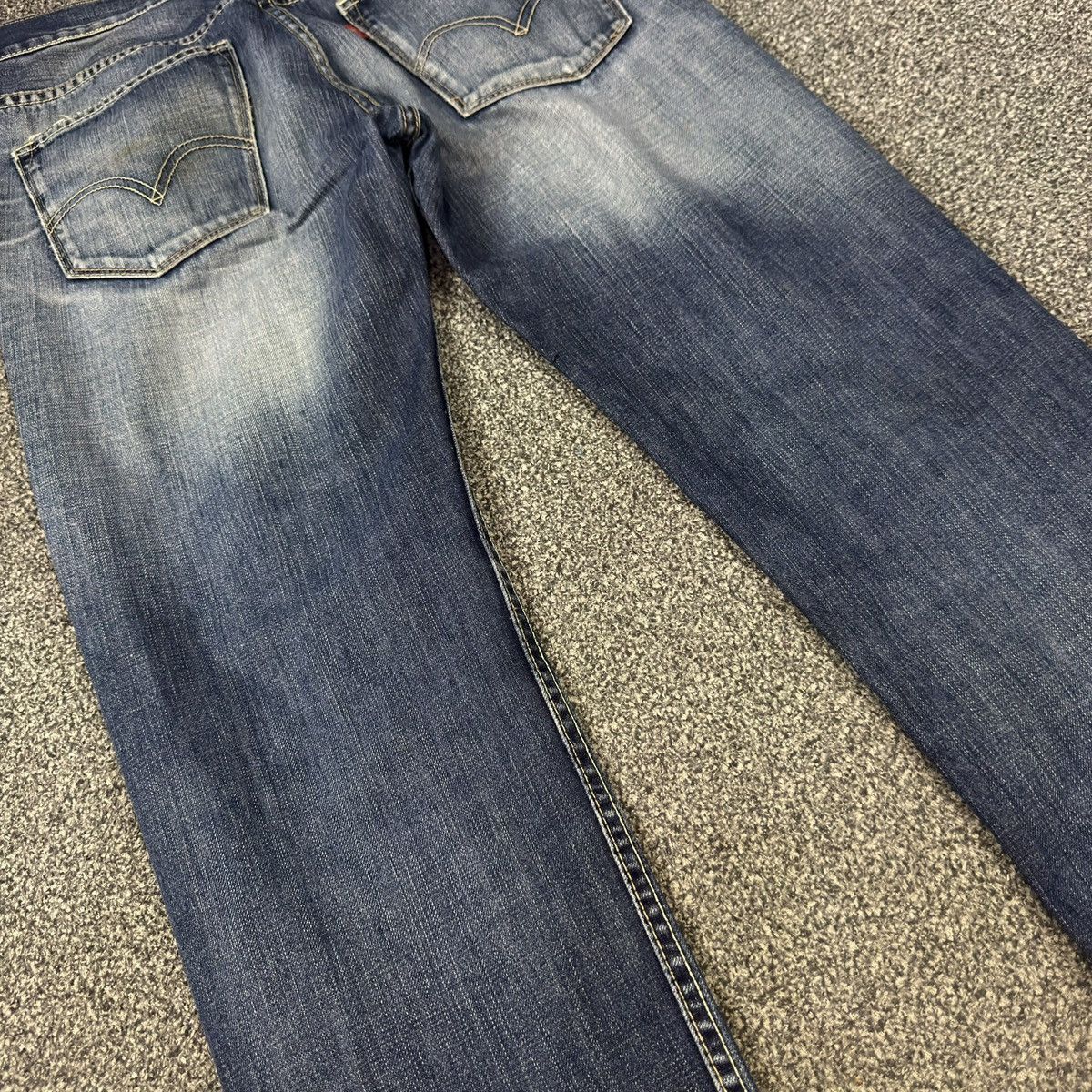 Levi's Made & Crafted Distressed Levis 504 Straight Unisex Y2k Washed Jeans Size US 31 - 10 Thumbnail