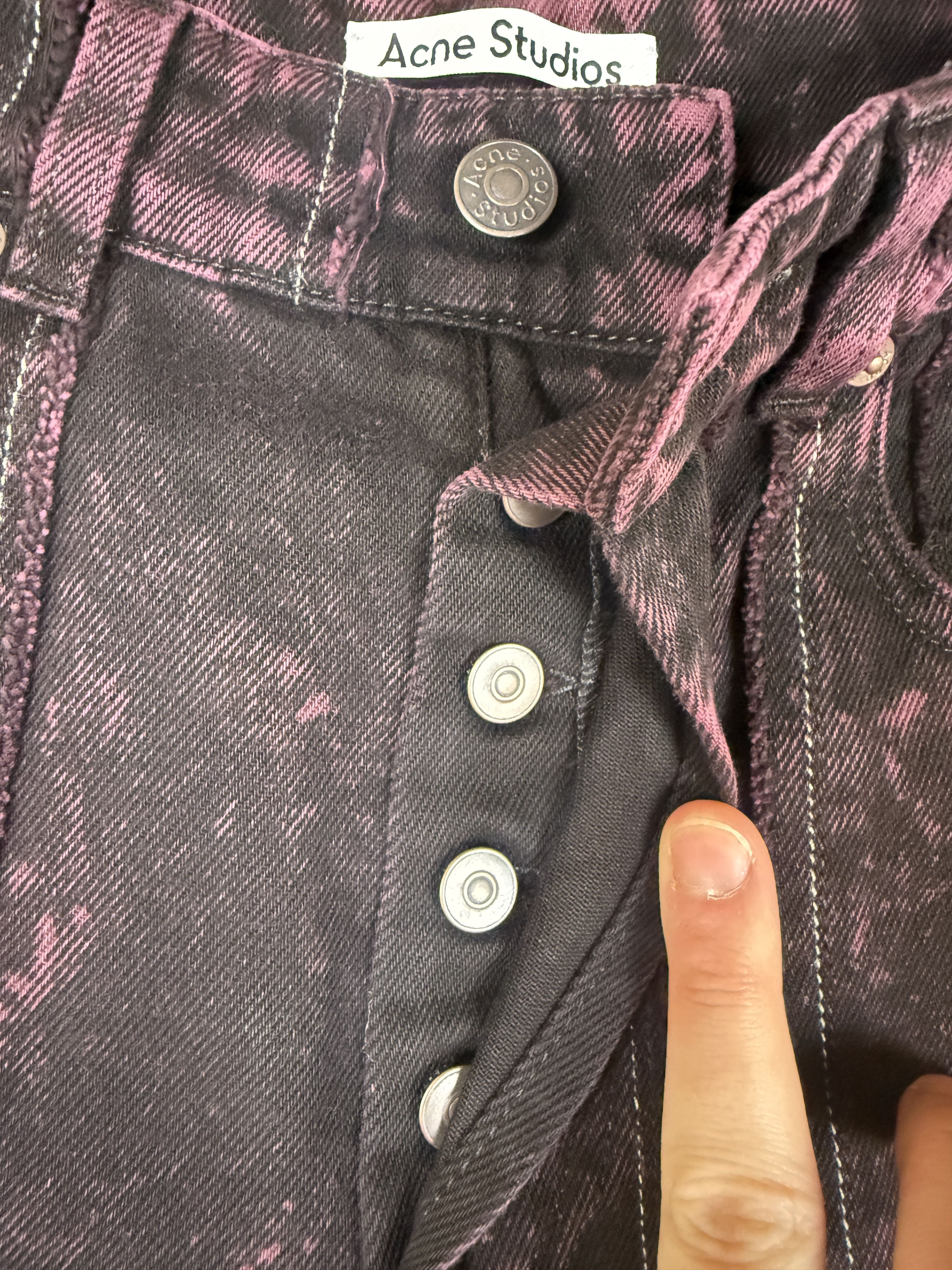 Acne Studios $950 Acne Studios Loose Fit Distressed Striped Jeans Size 27" / US 4 / IT 40 - 7 Thumbnail