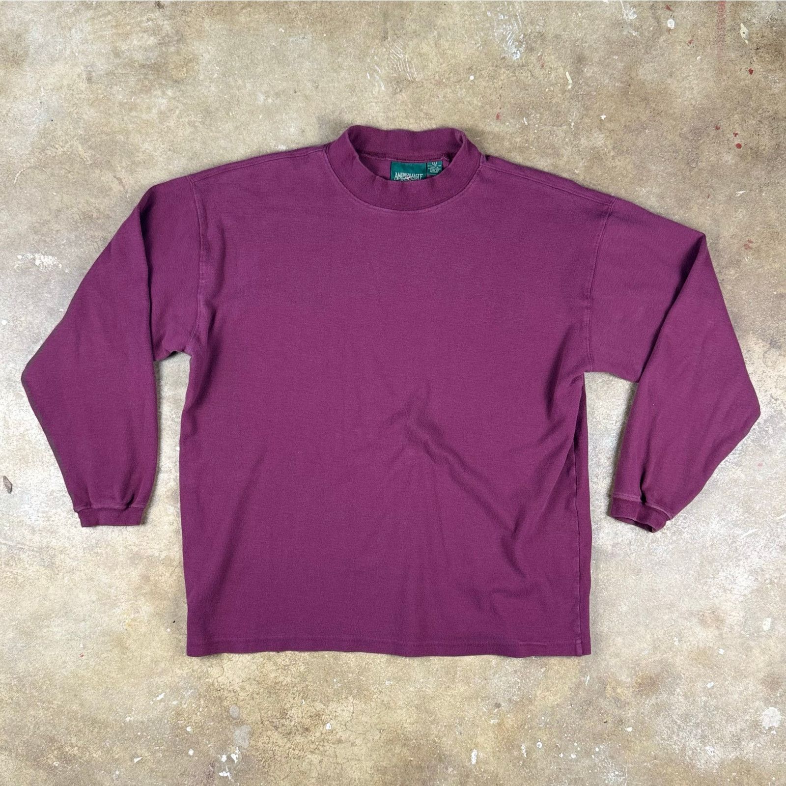 American Eagle Outfitters VTG American Eagle Mock Neck Long Sleeve Shirt L Maroon Size US L / EU 52-54 / 3 - 1 Thumbnail