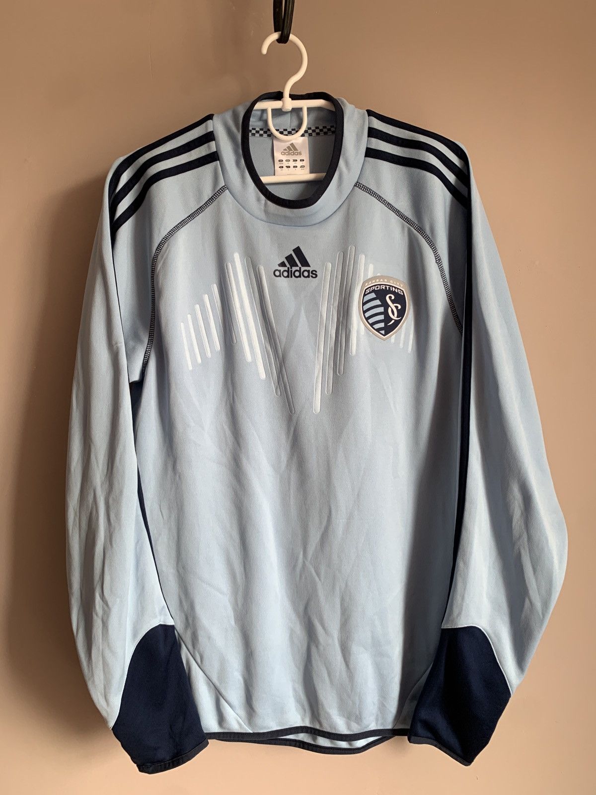 Adidas Sporting Kansas City Long Sleeve Football Shirt Adidas Size US M / EU 48-50 / 2 - 1 Thumbnail