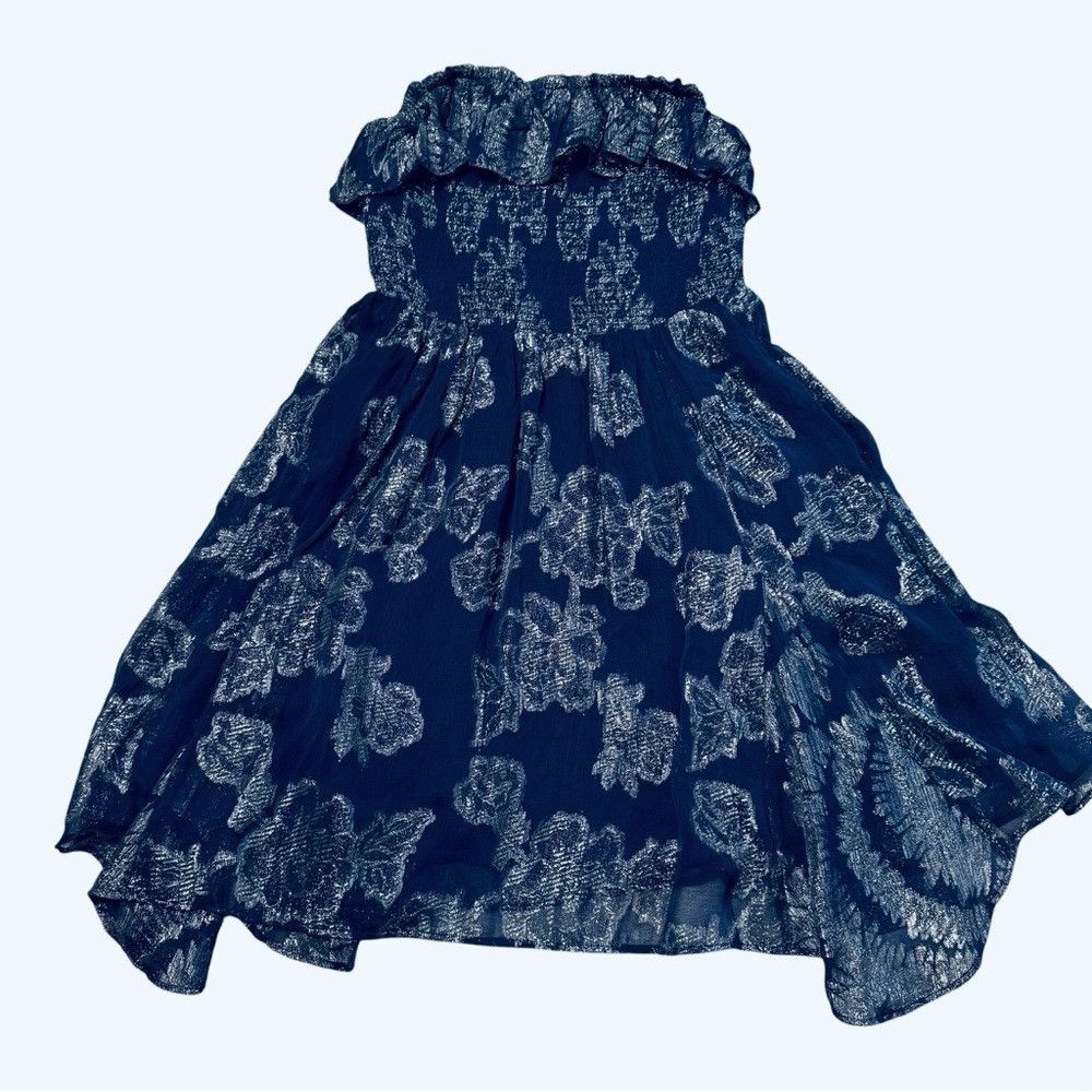 Free People New Free People Gardenia Blue Floral Mini Dress Size S Size S / US 4 / IT 40 - 7 Thumbnail
