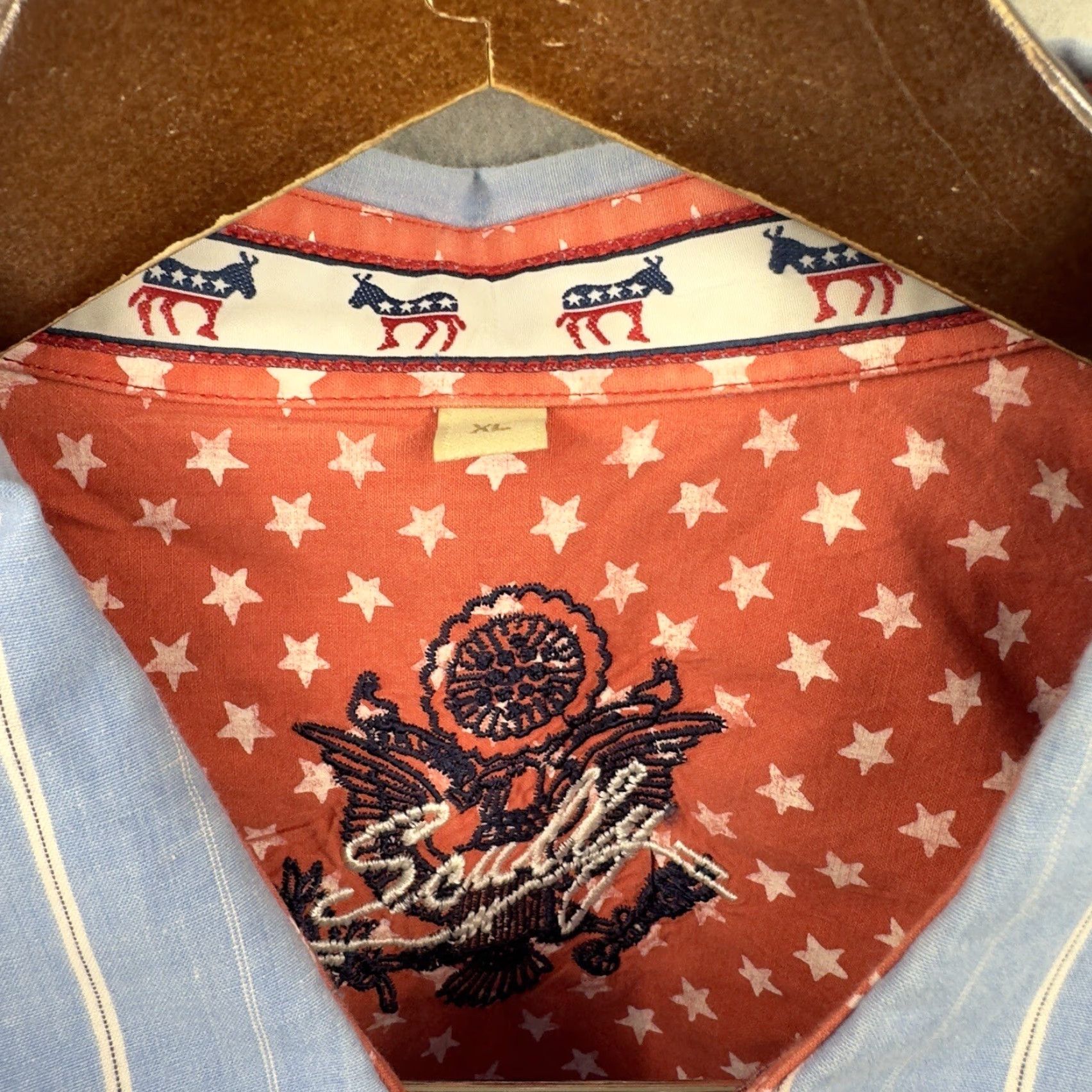 Scully VINTAGE Scully Shirt Men XL Blue Western Casual Embroidered Button-Up Cowboys Decade: 90s Mens Size US XL / EU 56 / 4 - 7 Thumbnail
