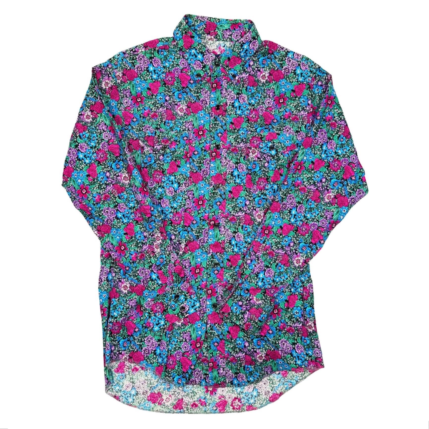 Wrangler Vtg Wrangler Western Aztec Floral All Over Print Button Up Shirt Mens Medium Size US M / EU 48-50 / 2 - 2 Thumbnail