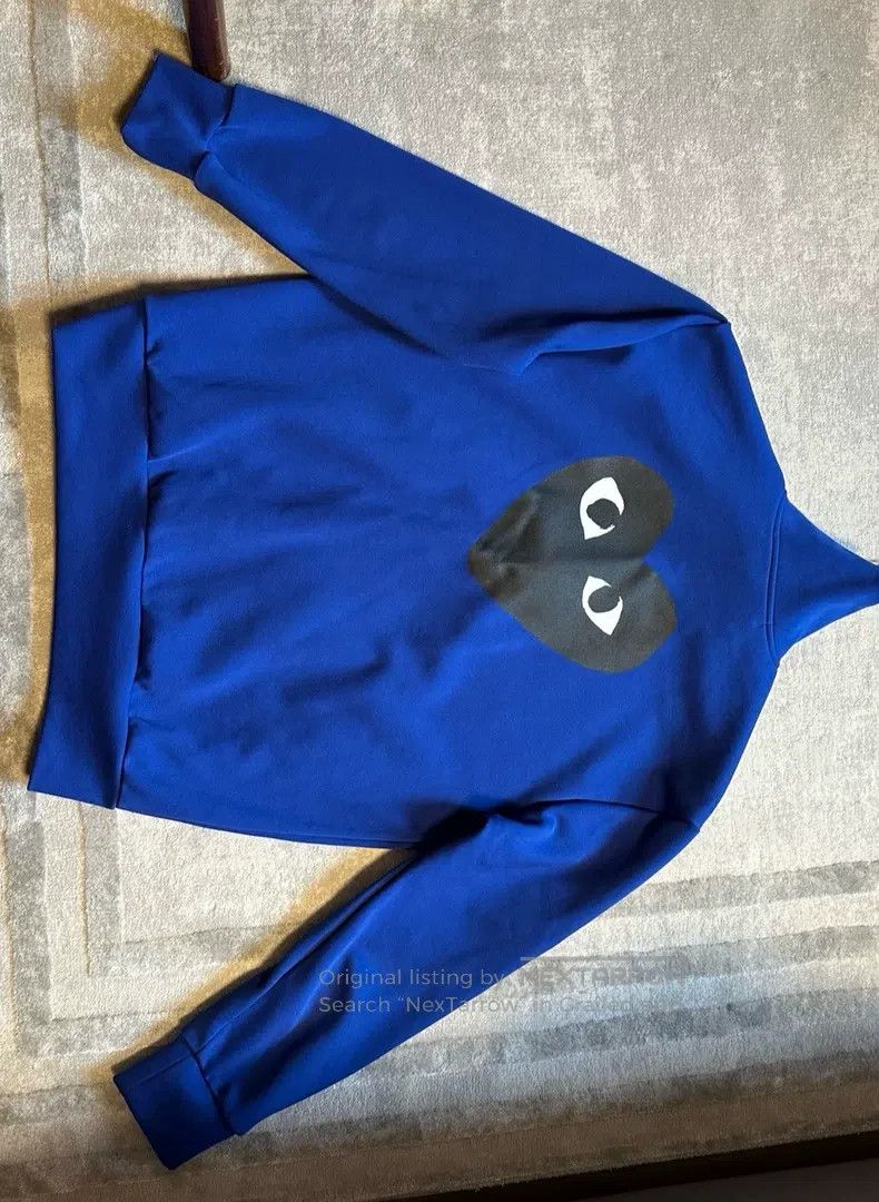 Comme des Garcons Comme Des Garcons Blue Zipper Hoodie Jacket Size XL / US 12-14 / IT 48-50 - 2 Thumbnail