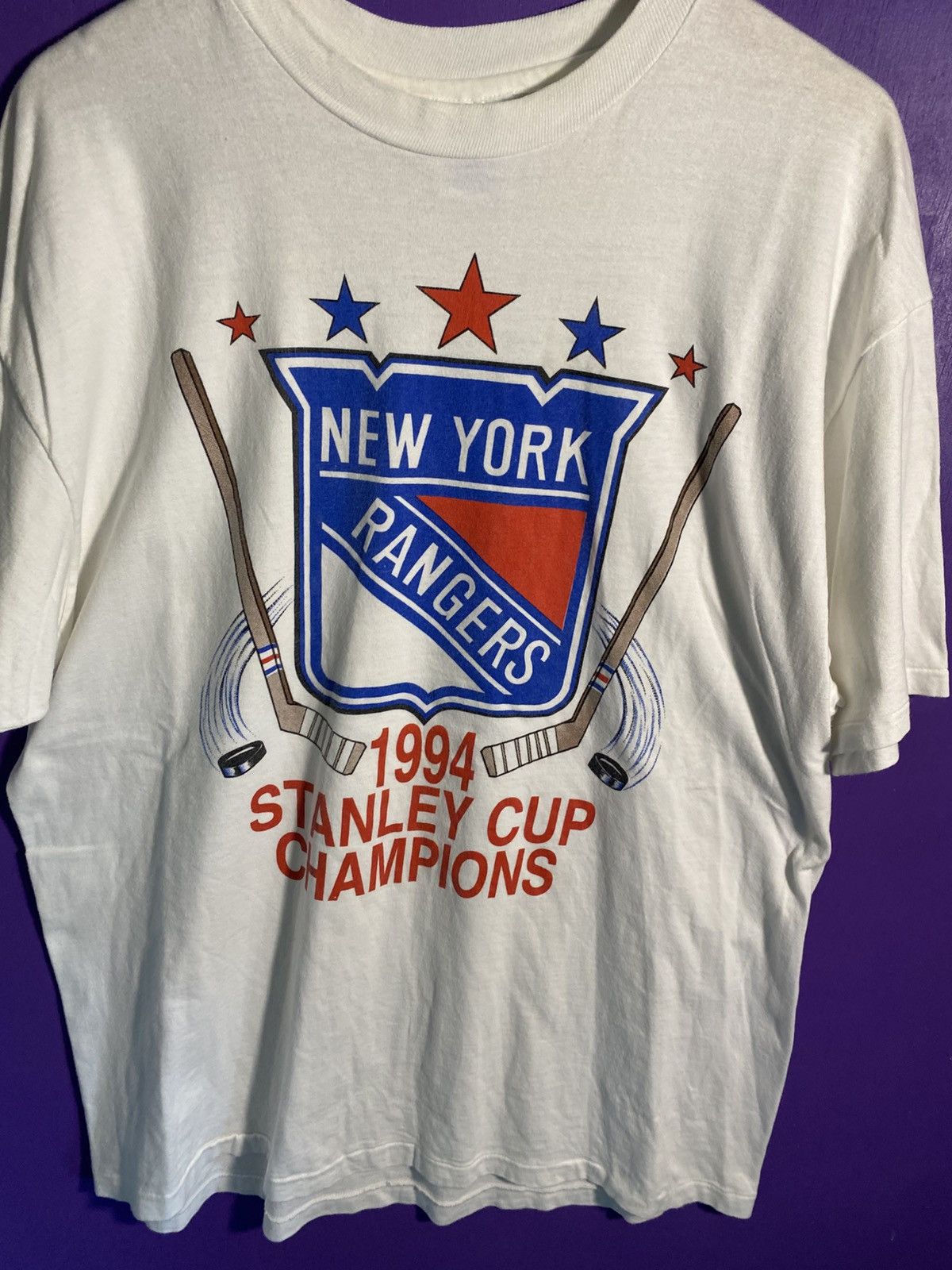 Other Vintage 1994 New York rangers Stanley cup champs t-shirt Size US XL / EU 56 / 4 - 3 Thumbnail