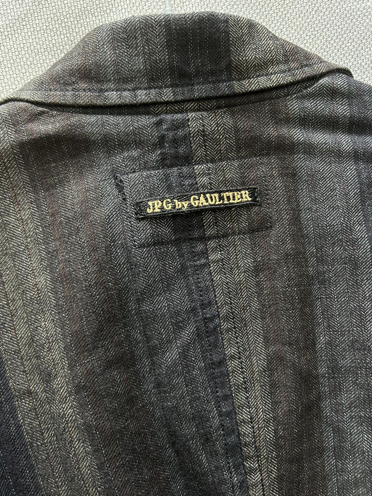 Jean Paul Gaultier Archive Jean Paul Gaultier Denim Striped Zip Jacket Size S / US 4 / IT 40 - 4 Thumbnail